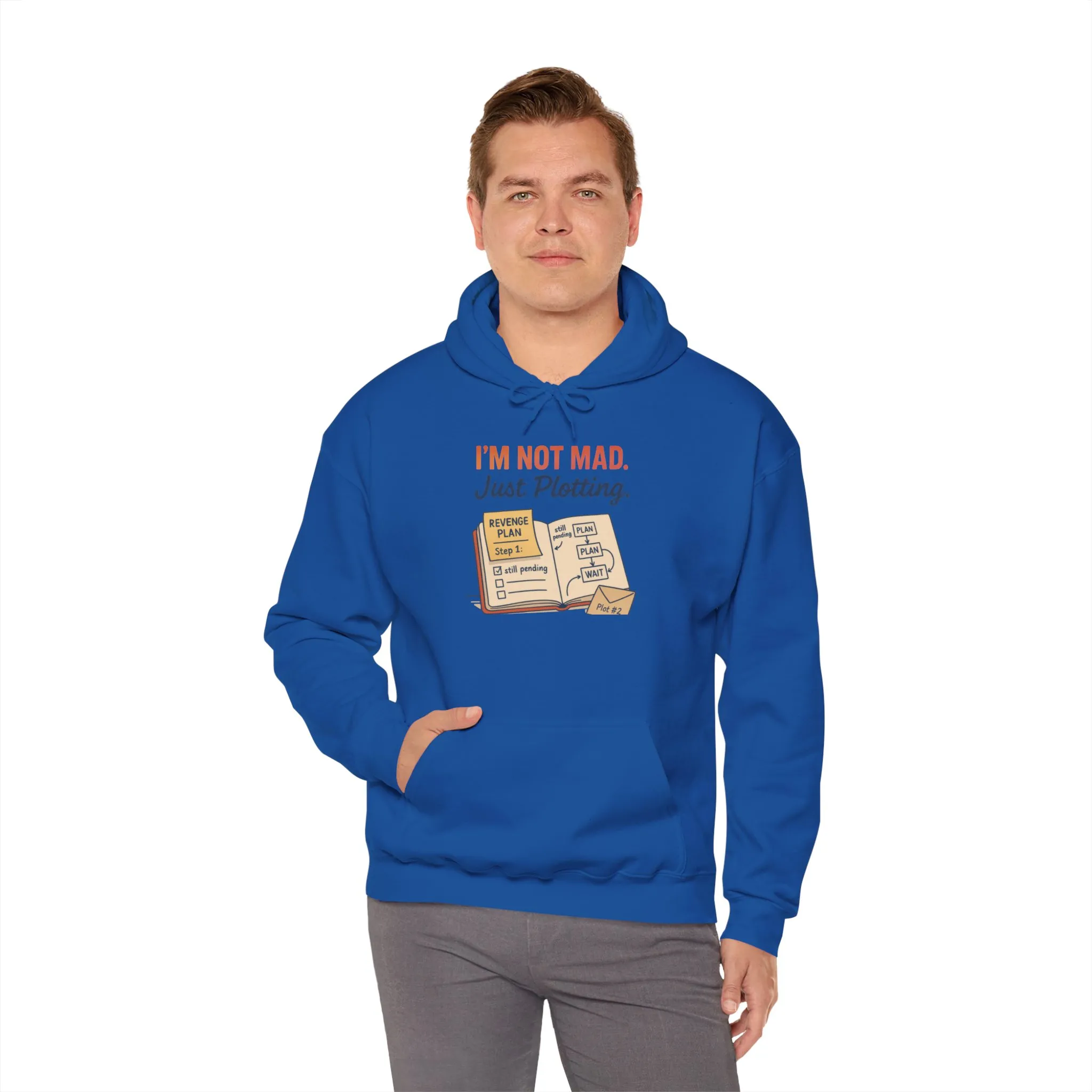 Funny Revenge Hoodie for Men, I'm Not Mad Just Plotting, Passive Aggressive Humor Sweatshirt, Funny Planning Hoodie - Image 24
