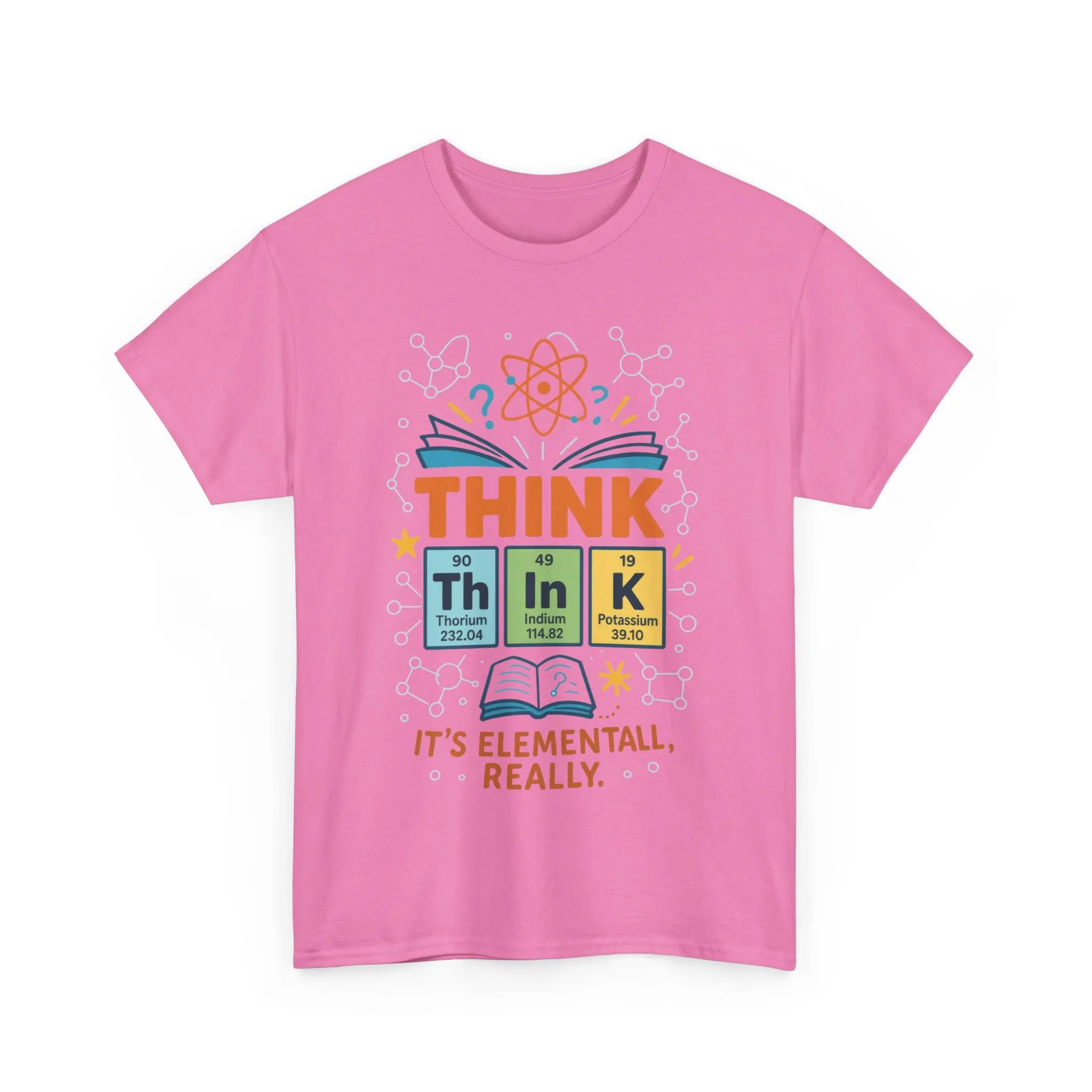 Smart Womens Science T-Shirt, THINK Periodic Table Tee, Funny Elemental Nerd Gift for Her, Graphic Tee for Science Lovers - Image 33