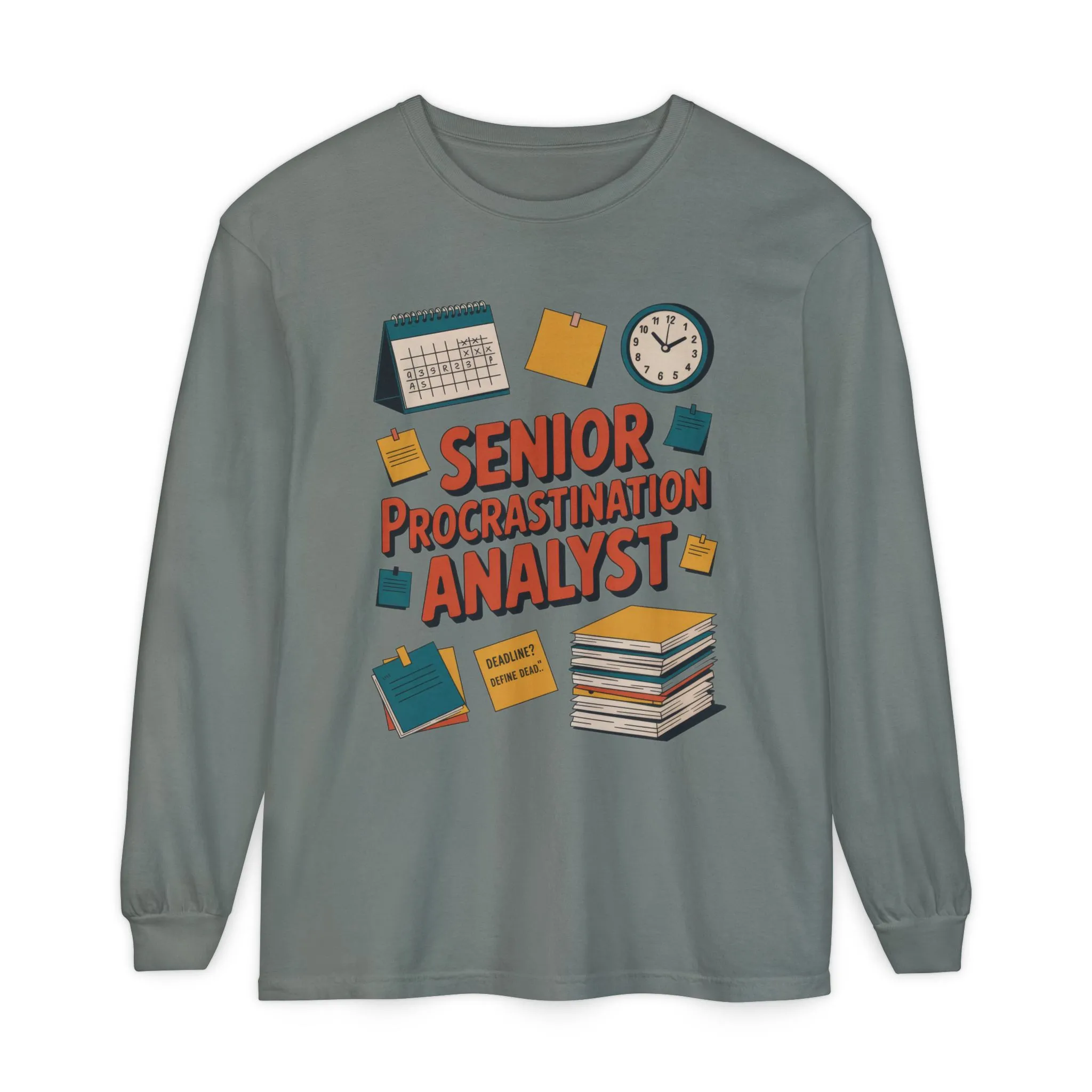 Senior Procrastination Analyst Long Sleeve Tee, Funny Work Shirt,Gift for Analysts, Office Humor, Meme Long Sleeve, Motivation Humor Apparel - Image 37