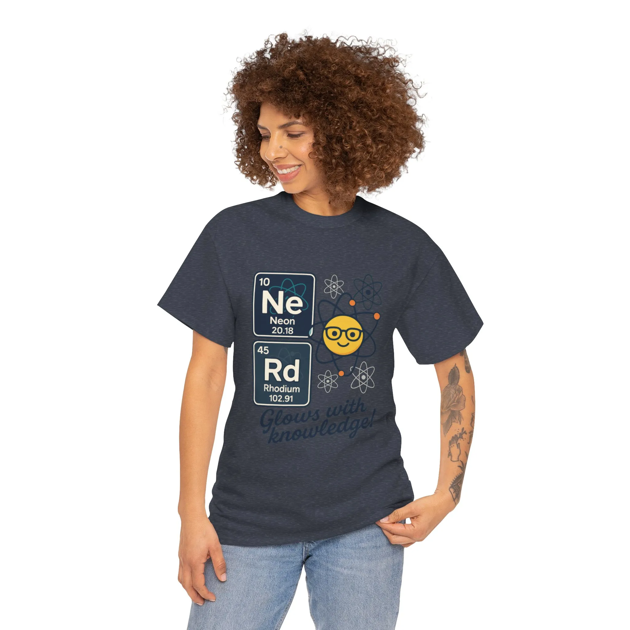 Funny Womens Nerd T-Shirt, NeRd Periodic Table Shirt, Glowing Knowledge Tee, Science Lover Gift, Chemistry Shirt, STEM Apparel, Science Tee - Image 8