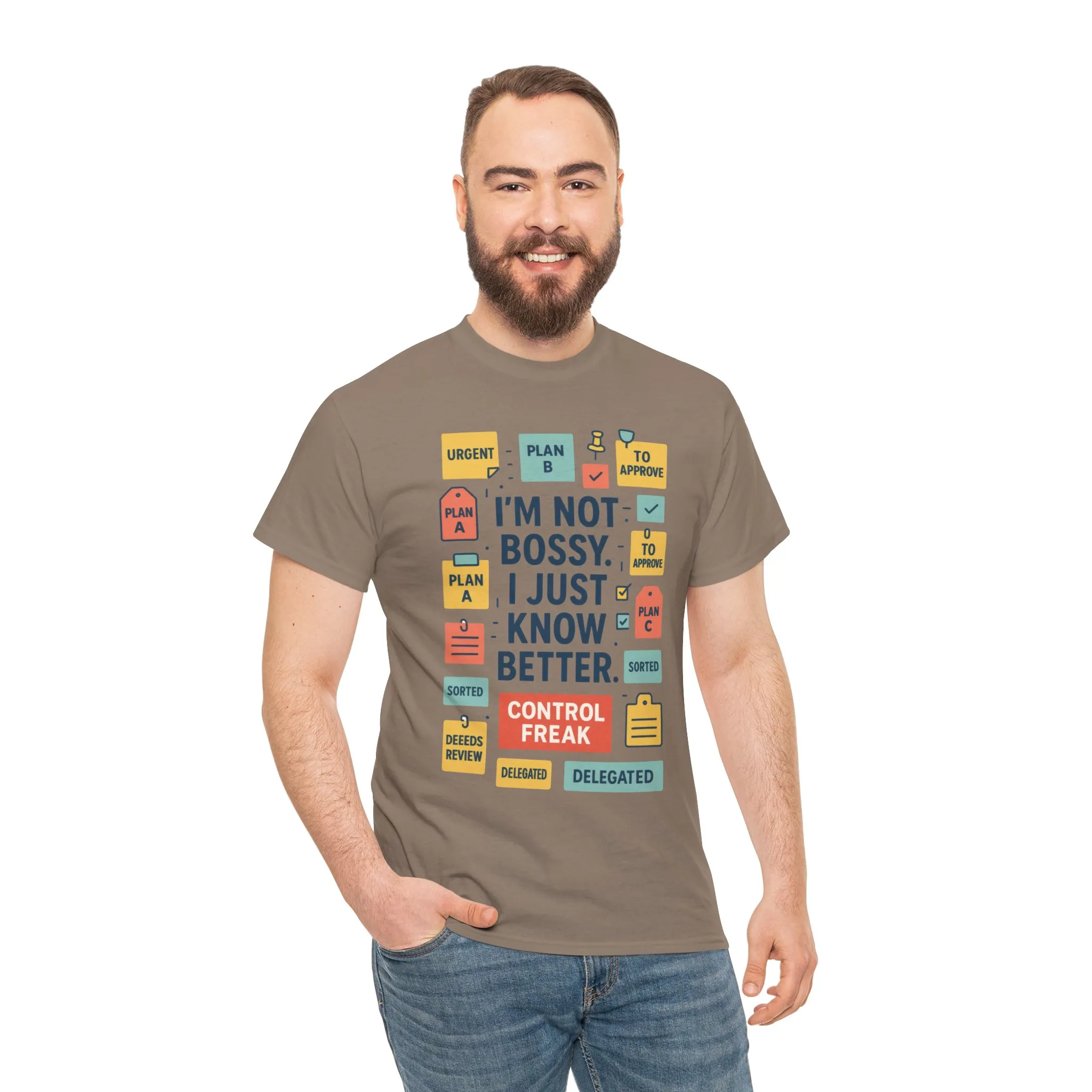 Funny Men's Control Freak T-Shirt, Perfect for Bossy Friends, Gift for Leaders, Fun Office Humor, Sarcastic Productivity Tee for Him - Image 14