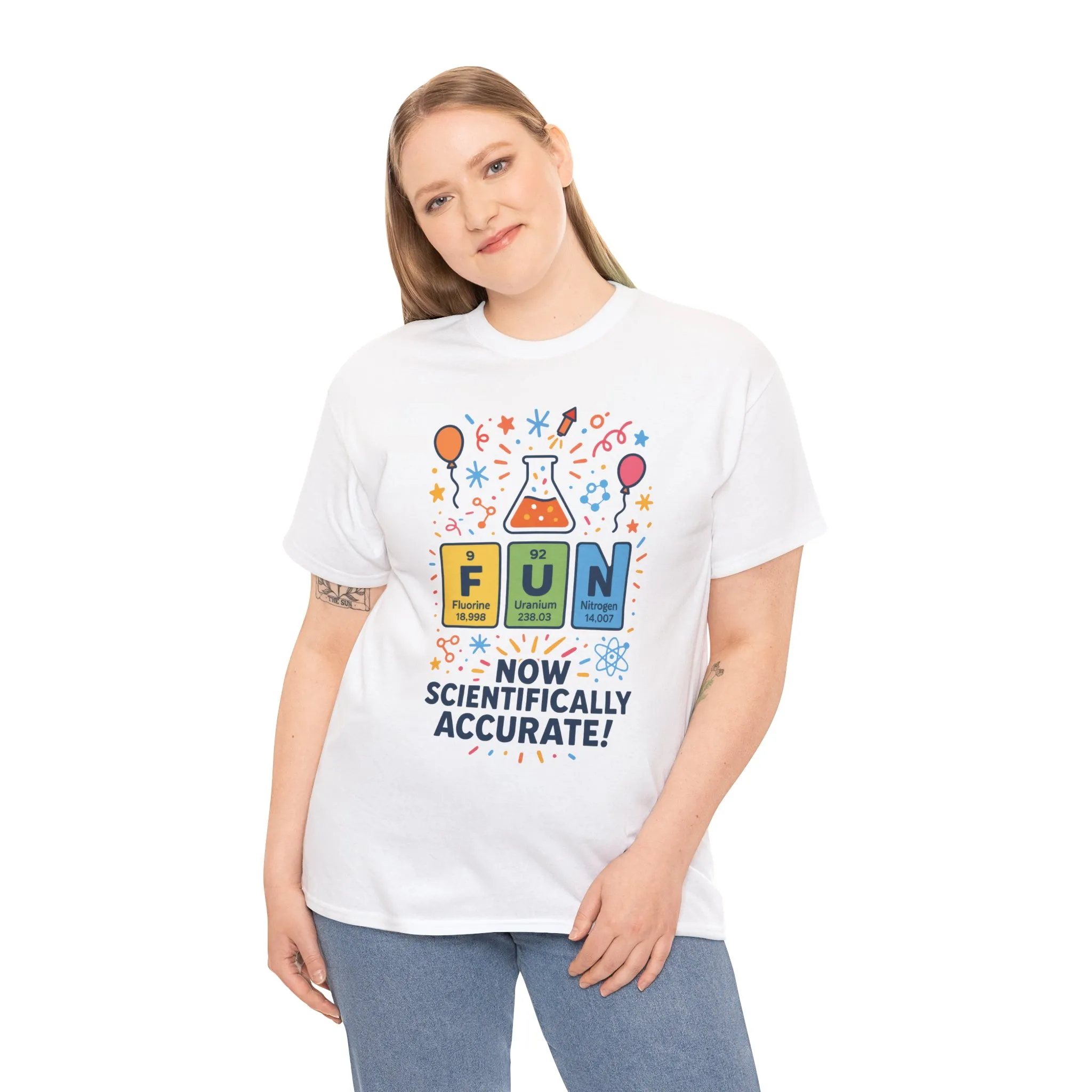 Fun Science Unisex Heavy Cotton Tee, Perfect for STEM Lovers, Gift for Science Teachers, FUN Periodic Table Tee,Nerdy Unisex Shirt - Image 38
