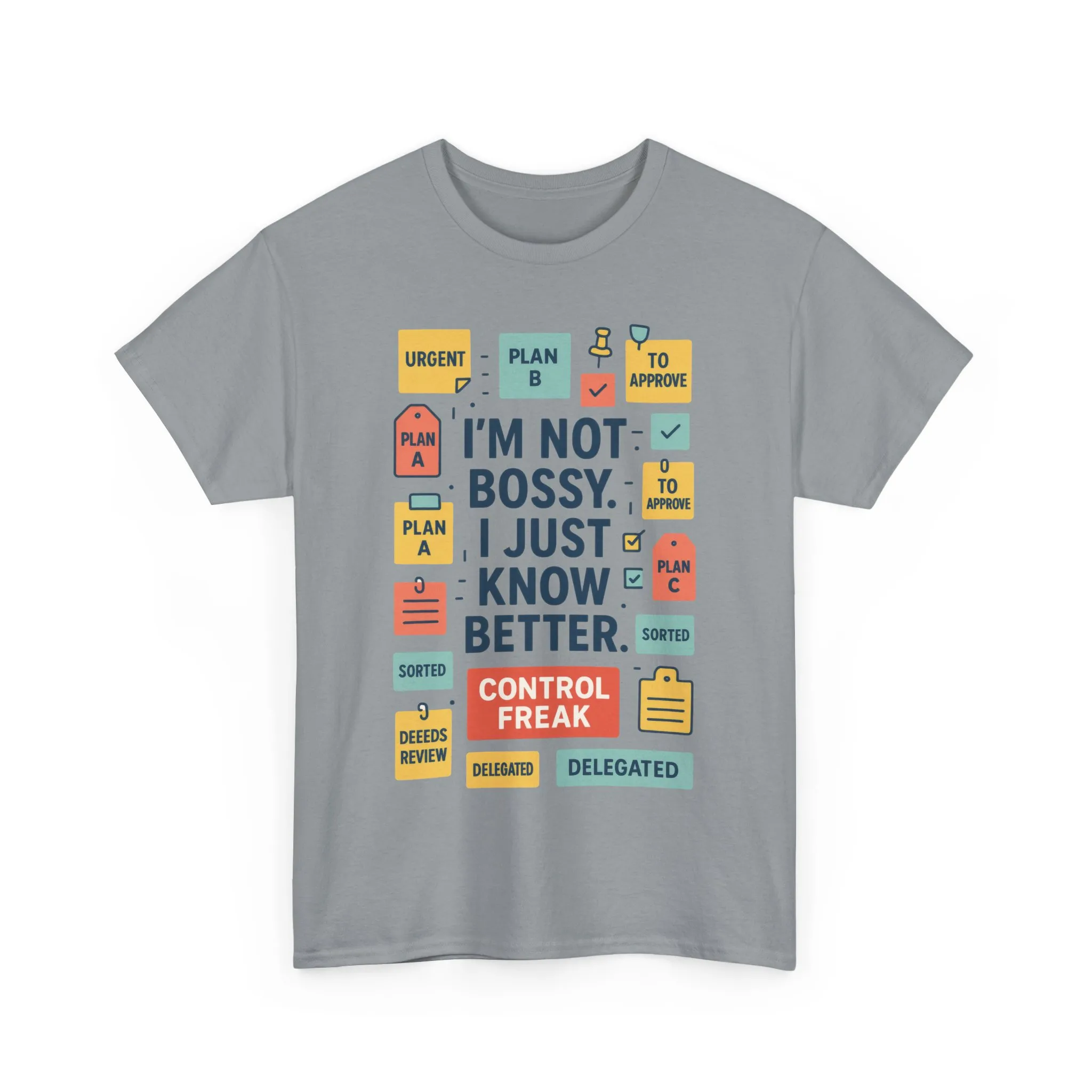 Funny Men's Control Freak T-Shirt, Perfect for Bossy Friends, Gift for Leaders, Fun Office Humor, Sarcastic Productivity Tee for Him - Image 2