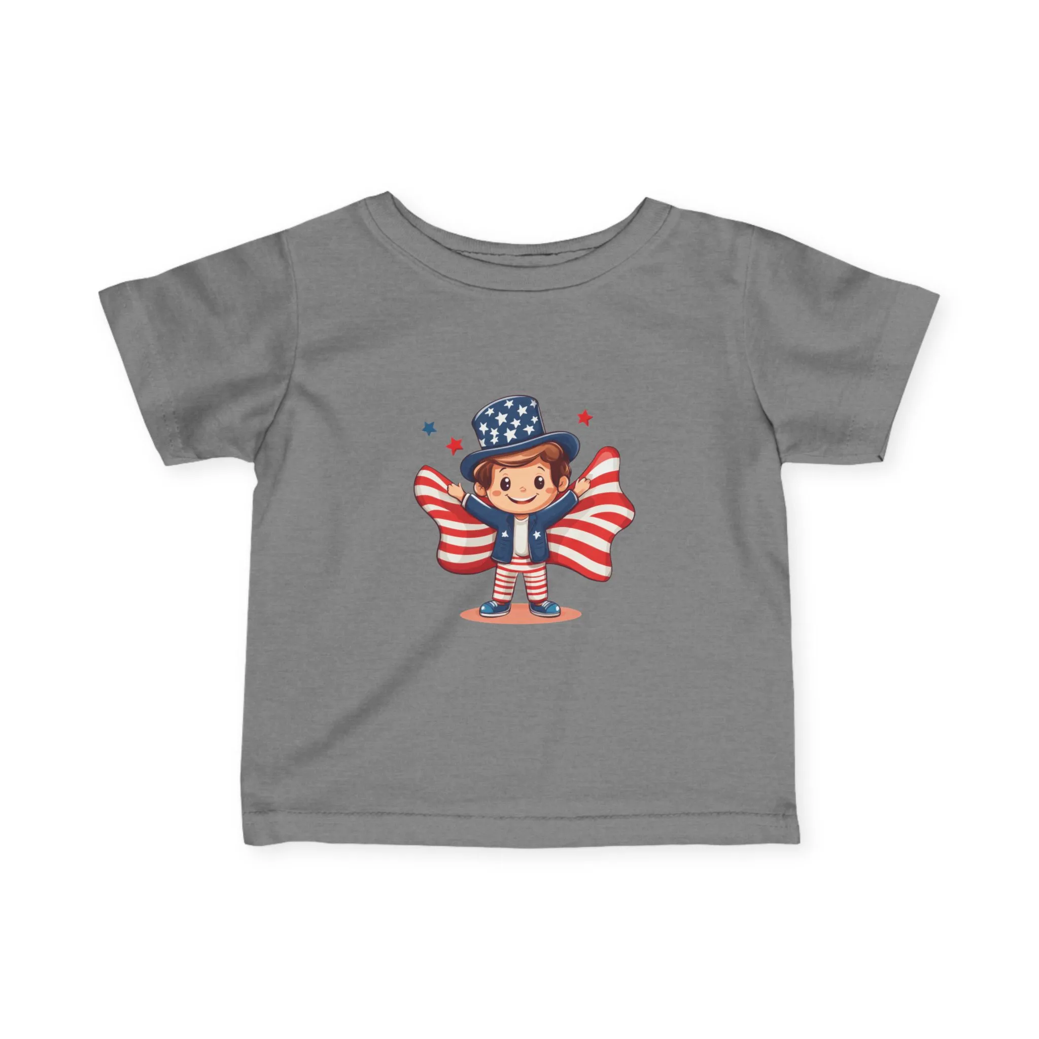 Patriotic Infant Tee, Cute Kid T-Shirt for 4th of July, Baby Independence Day Shirt, Toddler Flag Outfit, American Spirit Clothes - Image 13