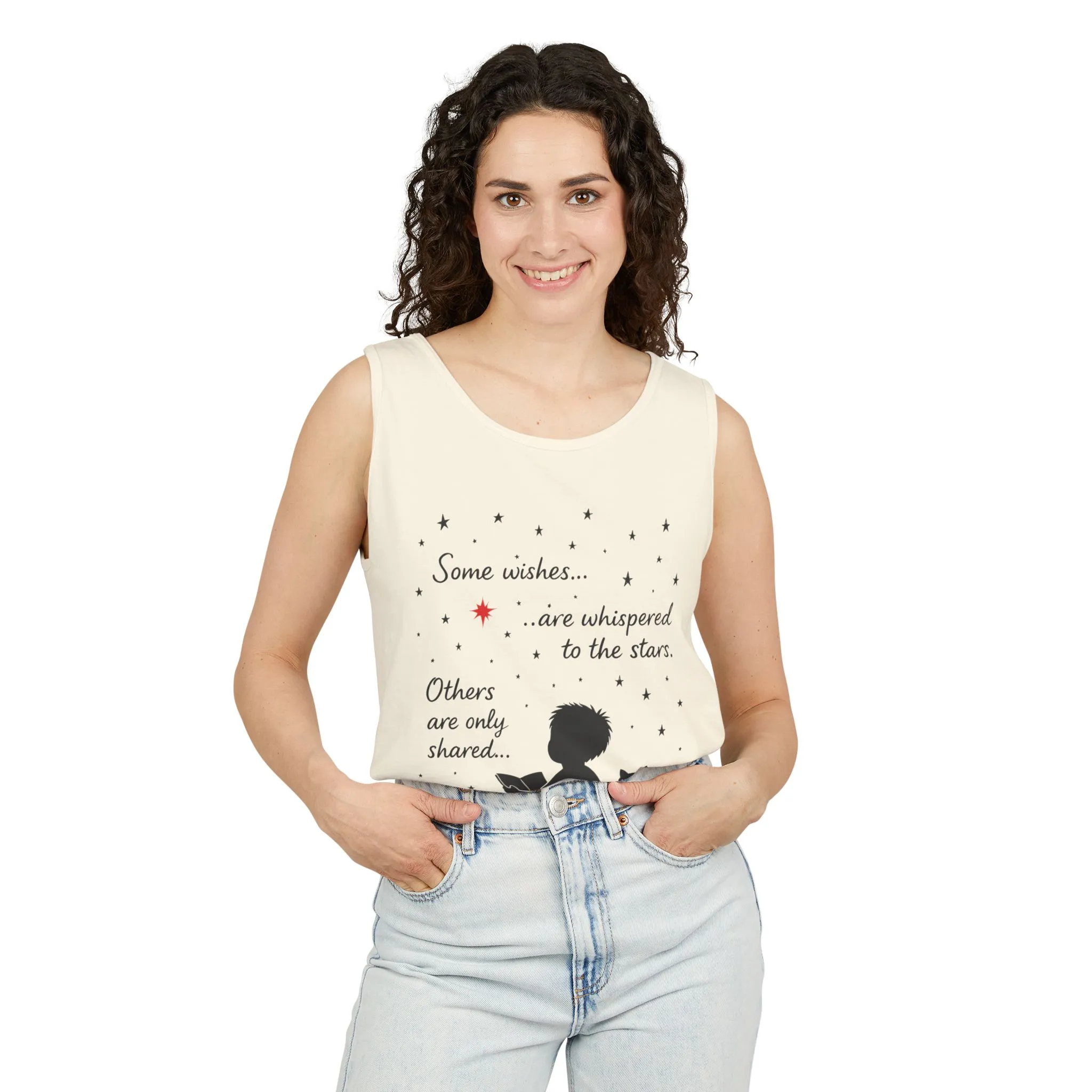 Whimsical Cat Lover's Tank Top, Inspirational Quote Top, Womens Garment-Dyed Summer Shirt, Gifts for Cat Moms, Casual Wear, Pet [...] - Image 8