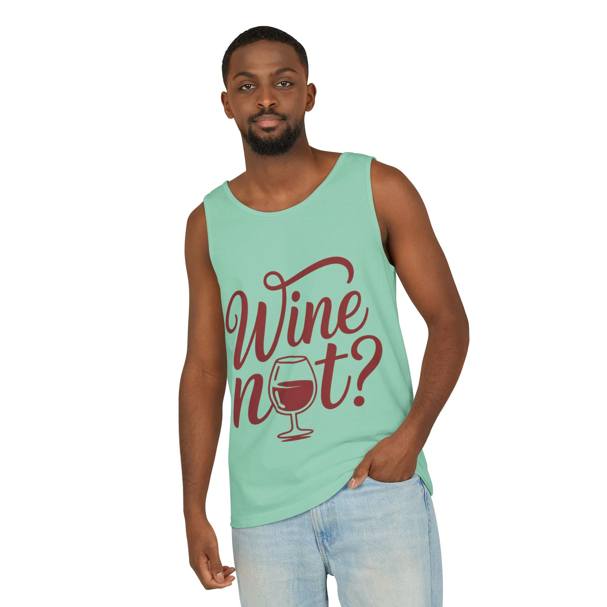 Unisex Garment Tank Top, Wine Not? Tank Top - Perfect for Summer Parties, Wine Lovers, Gifts, Casual Wear, or Vacations - Image 44