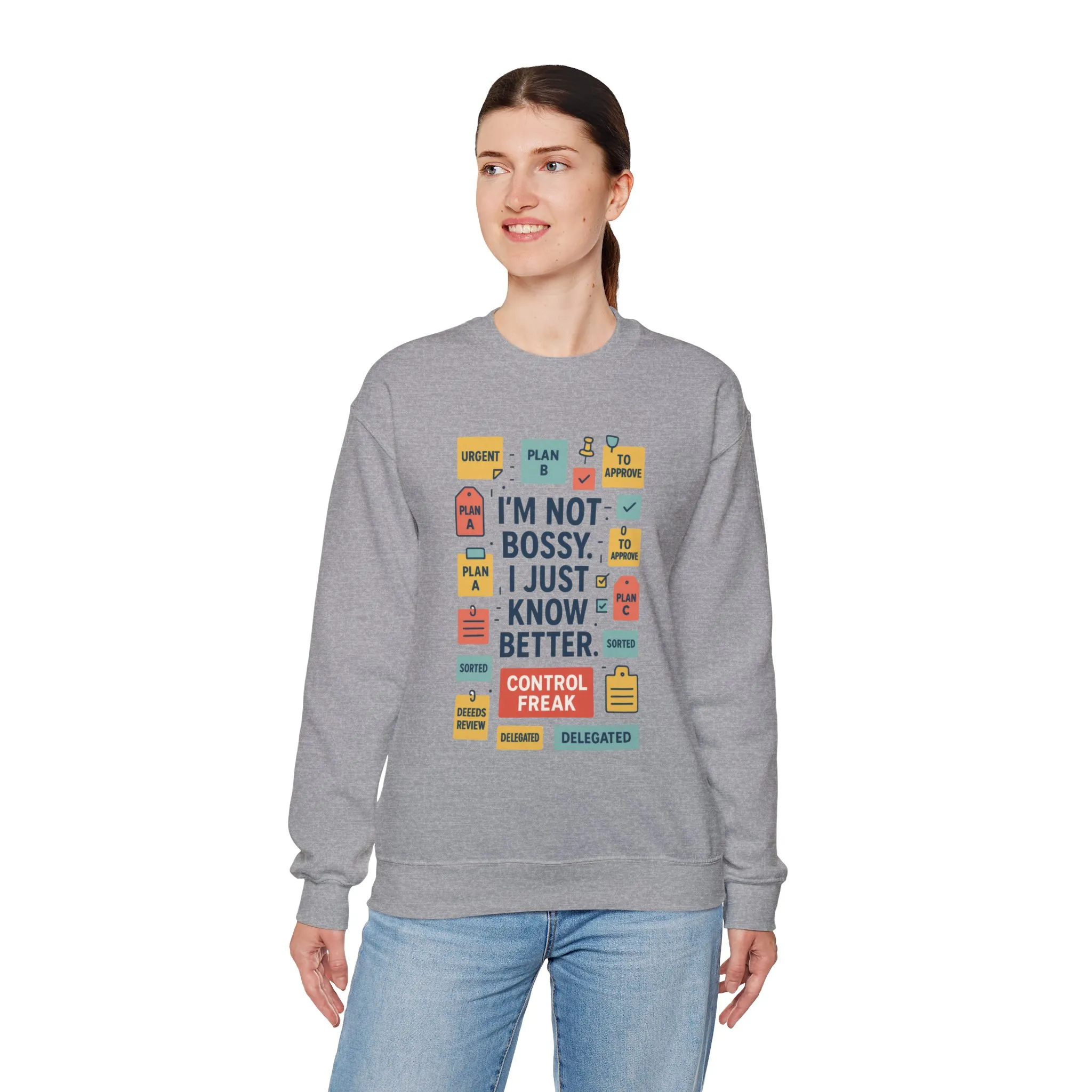 Funny Womens Control Freak Sweatshirt, Bold Sarcastic Quote Pullover, Ideal Gift for Bossy Friends, Funny Womens Sweatshirt - Image 12