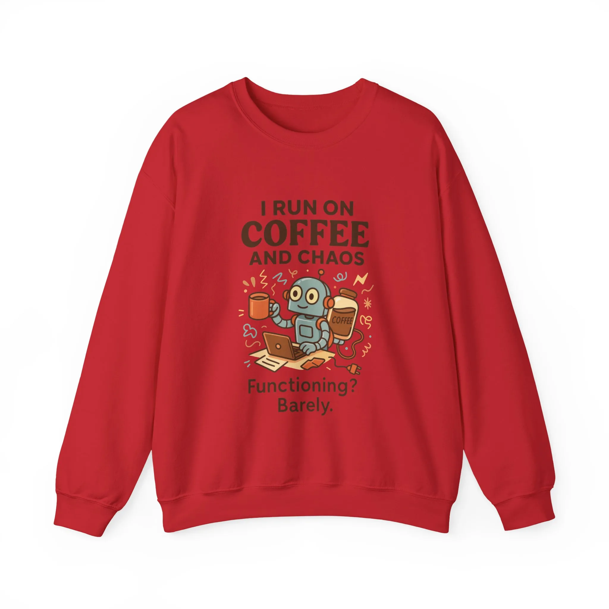 Coffee and Chaos Crewneck Sweatshirt, Funny Sweatshirt for Coffee Lovers, Unisex Gift, Cozy Everyday Wear, Ideal for Holidays - Image 28