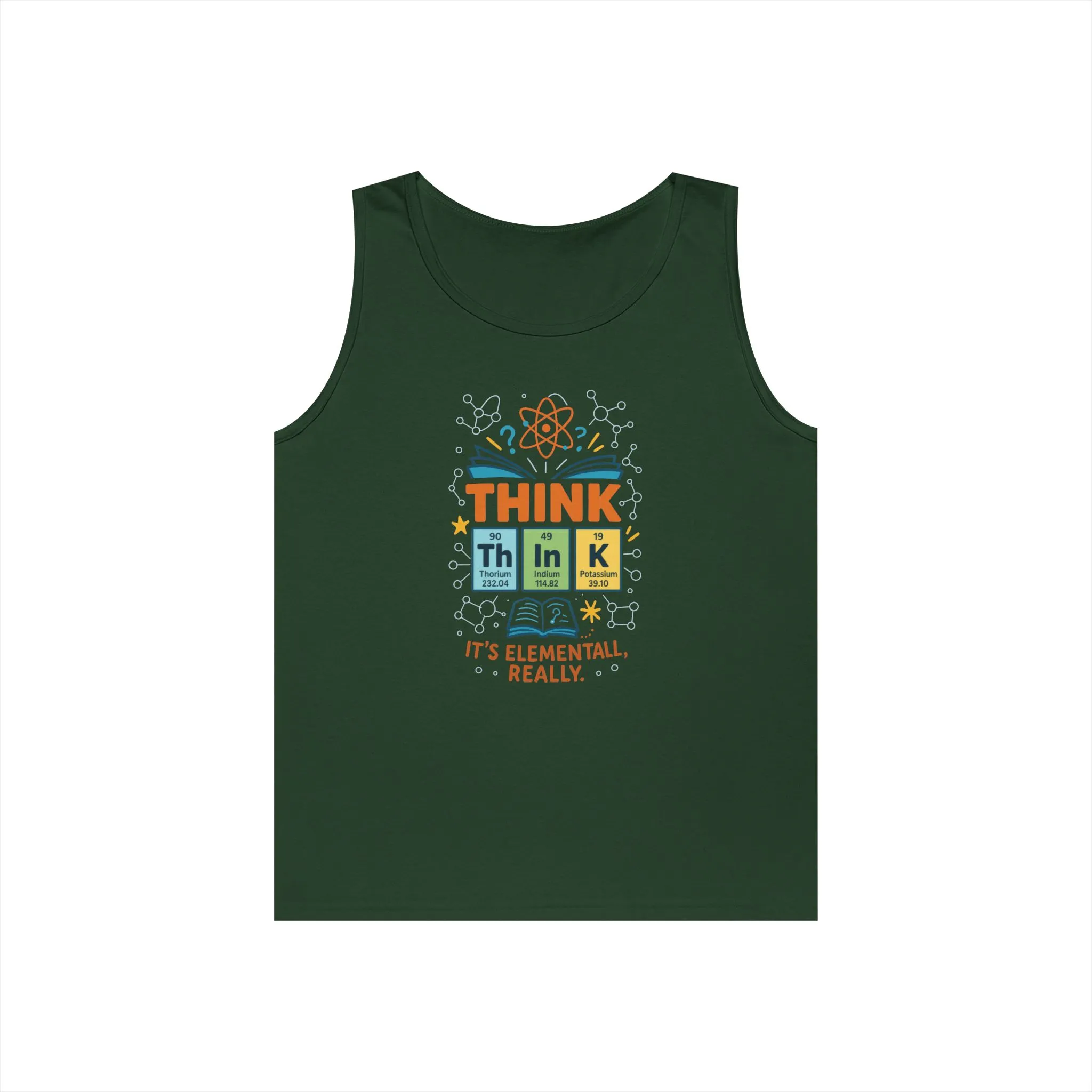 Think Tank Top for Men, Nerdy Chemistry Shirt, Periodic Table Funny Science Tank, Geeky STEM Gift for Him, Science Lovers Gift - Image 13