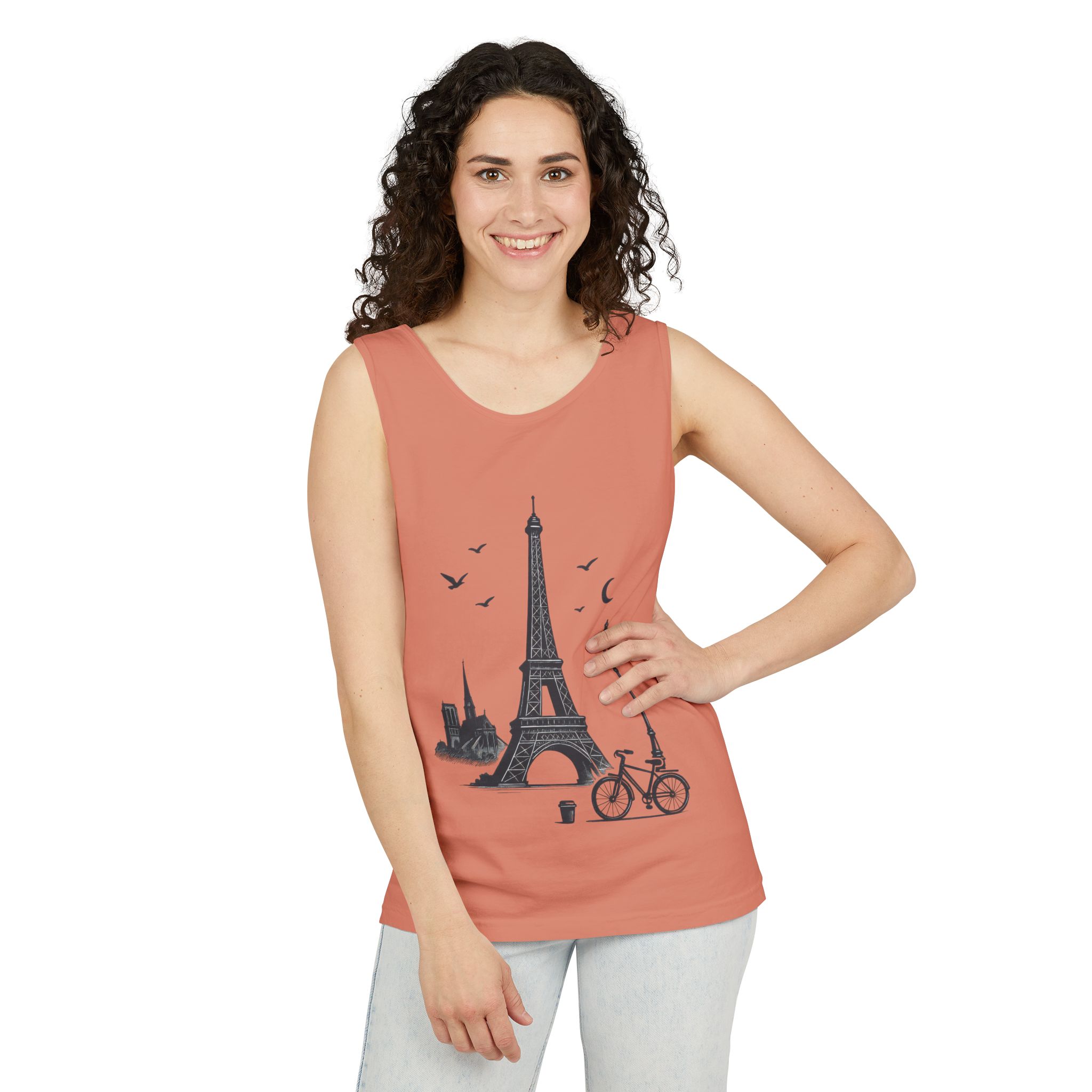 Parisian Dreams Tank Top, Unisex Summer Wear, Graphic Tee, Travel Inspired Apparel, Vacation Outfit, Casual Tank for All Occasions - Image 12