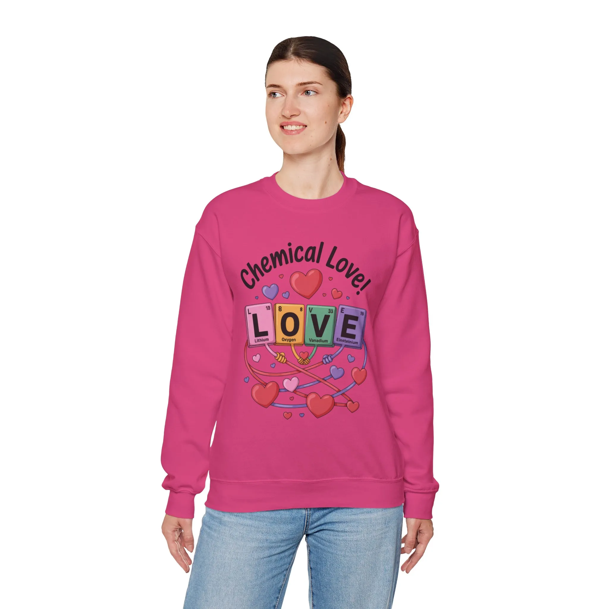 Chemical Love Women's Sweatshirt, Womens Crewneck, Cute Sweatshirt Gift, Valentines Day Pullover, Science Lovers Apparel, Relationship Humor - Image 27