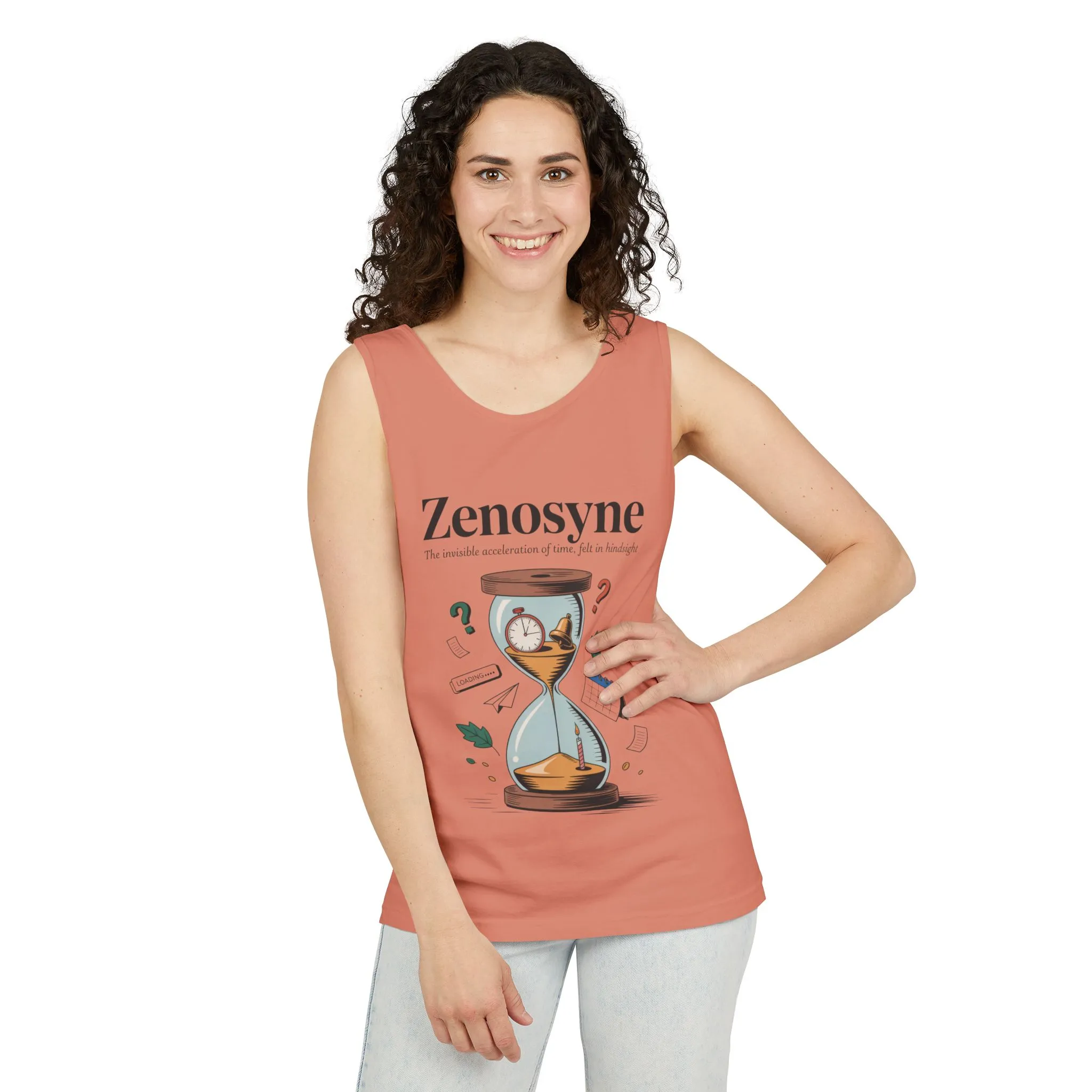 Zenosyne Tank Top, Unisex Garment-Dyed Tee, Time Awareness Gift, Casual Summer Wear, Philosophy Shirt, Unique Everyday Apparel - Image 20
