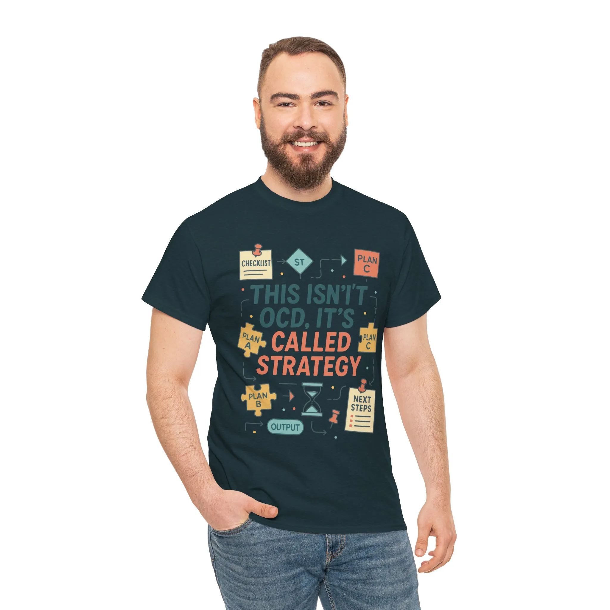 Funny Mens Strategy T-Shirt, This Isnt OCD Its Called Strategy , Planner Humor Tee for Him, OCD Joke Shirt, Gift for Strategists - Image 32