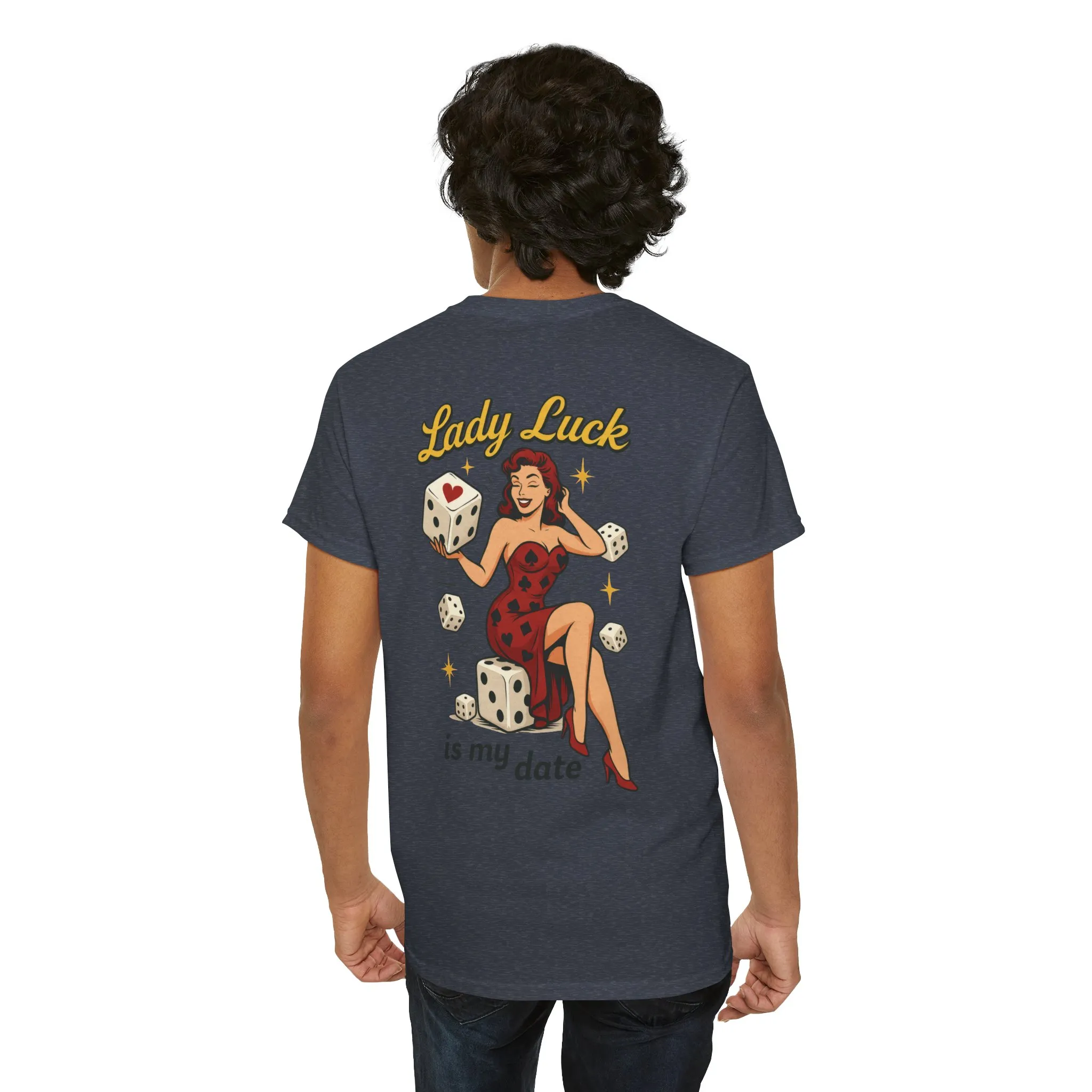 Lucky Me Tee, Retro Lady Luck Shirt for Men, Gambling & Dice Themed Tee, Vintage Pin-Up Vegas Gift, Good Luck Gifts, for Luck Enthusiasts - Image 31