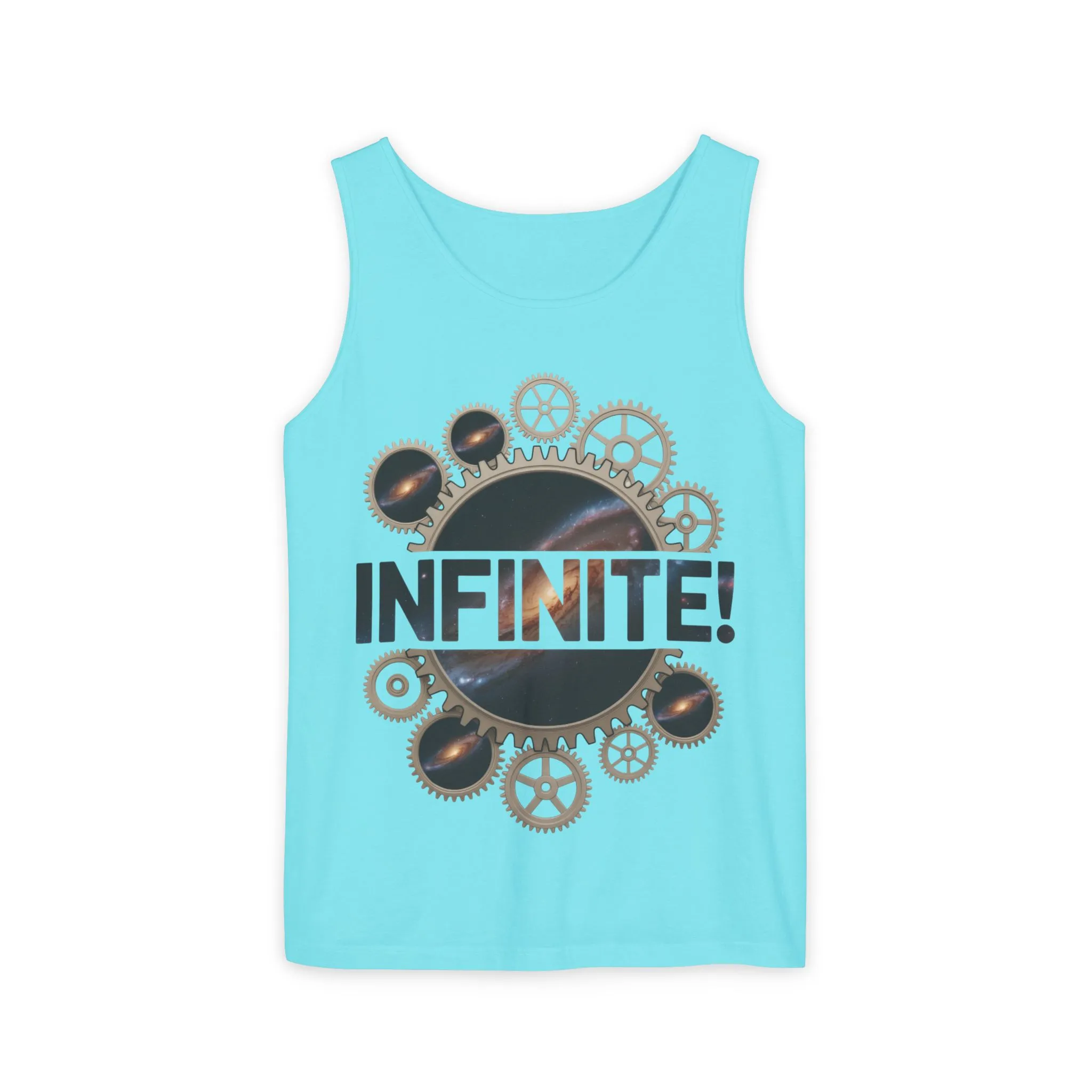 Men's INFINITE! Steampunk Space Gears T-Shirt, Cosmic Mechanical Design Tee for Sci-Fi & Engineering Lovers, Workout Shirt - Image 34