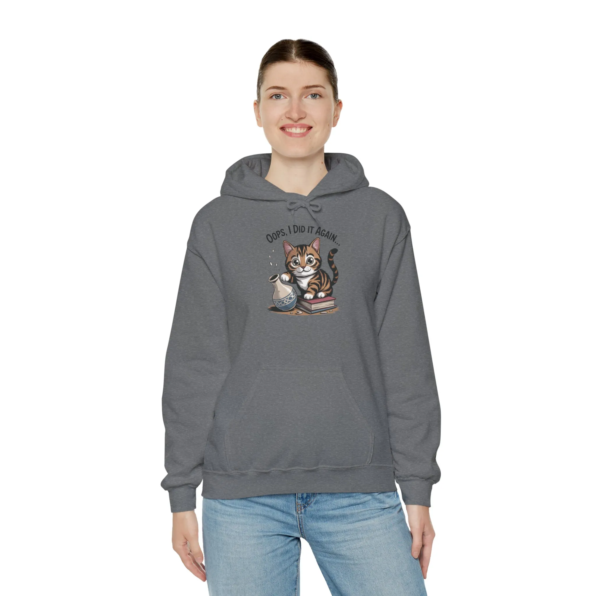 Cat Lover's Hoodie: Oops, I Did It Again, Funny Sweatshirt, Gifts for Animal Lovers, Cozy Hooded Sweatshirt, Pet Owner Apparel, Cute [...] - Image 12