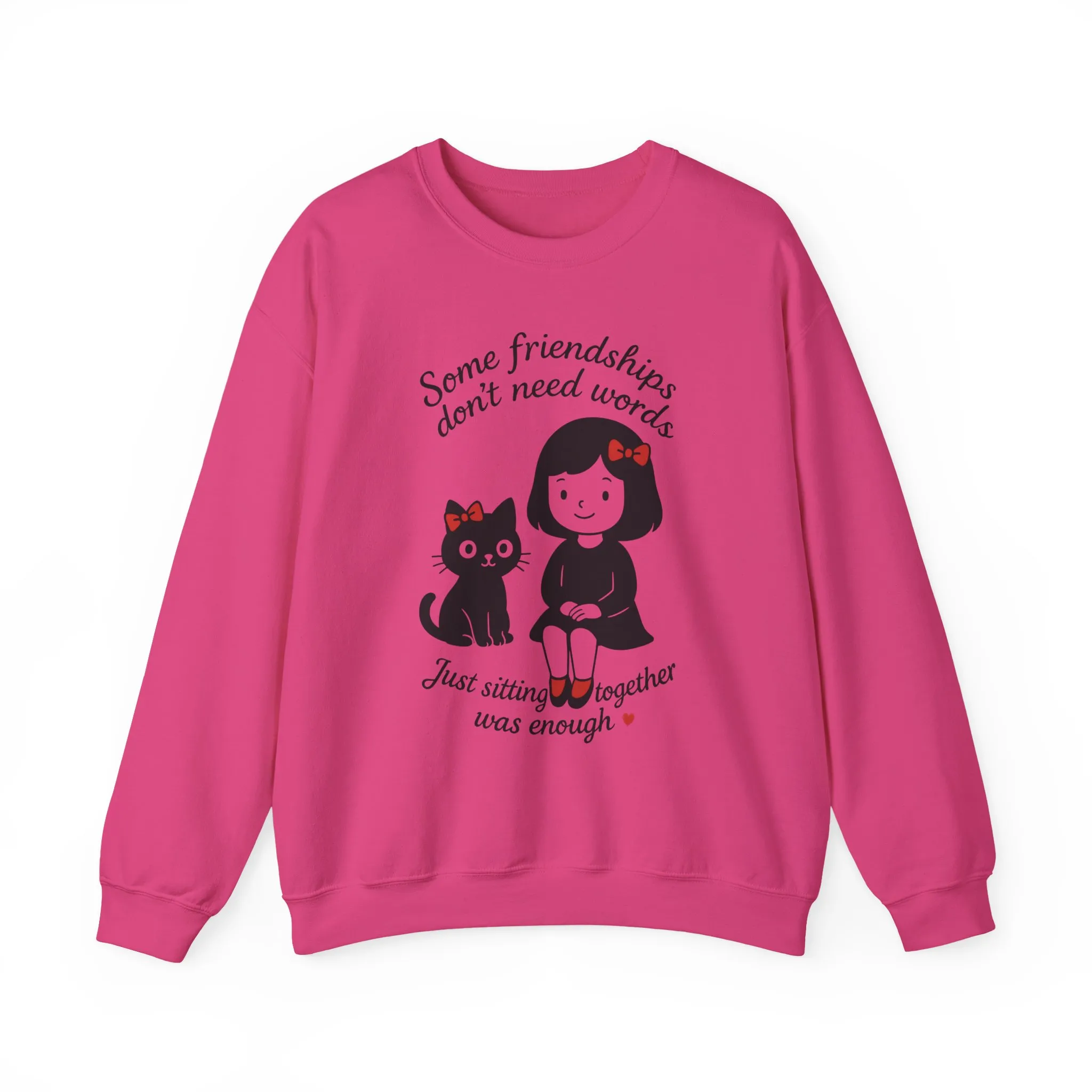 Friendship Womens Sweatshirt - Cozy Womens Crewneck with Cute Cat Design, Perfect Gift for Cat Lovers, Friendship Day, Casual Wear - Image 22