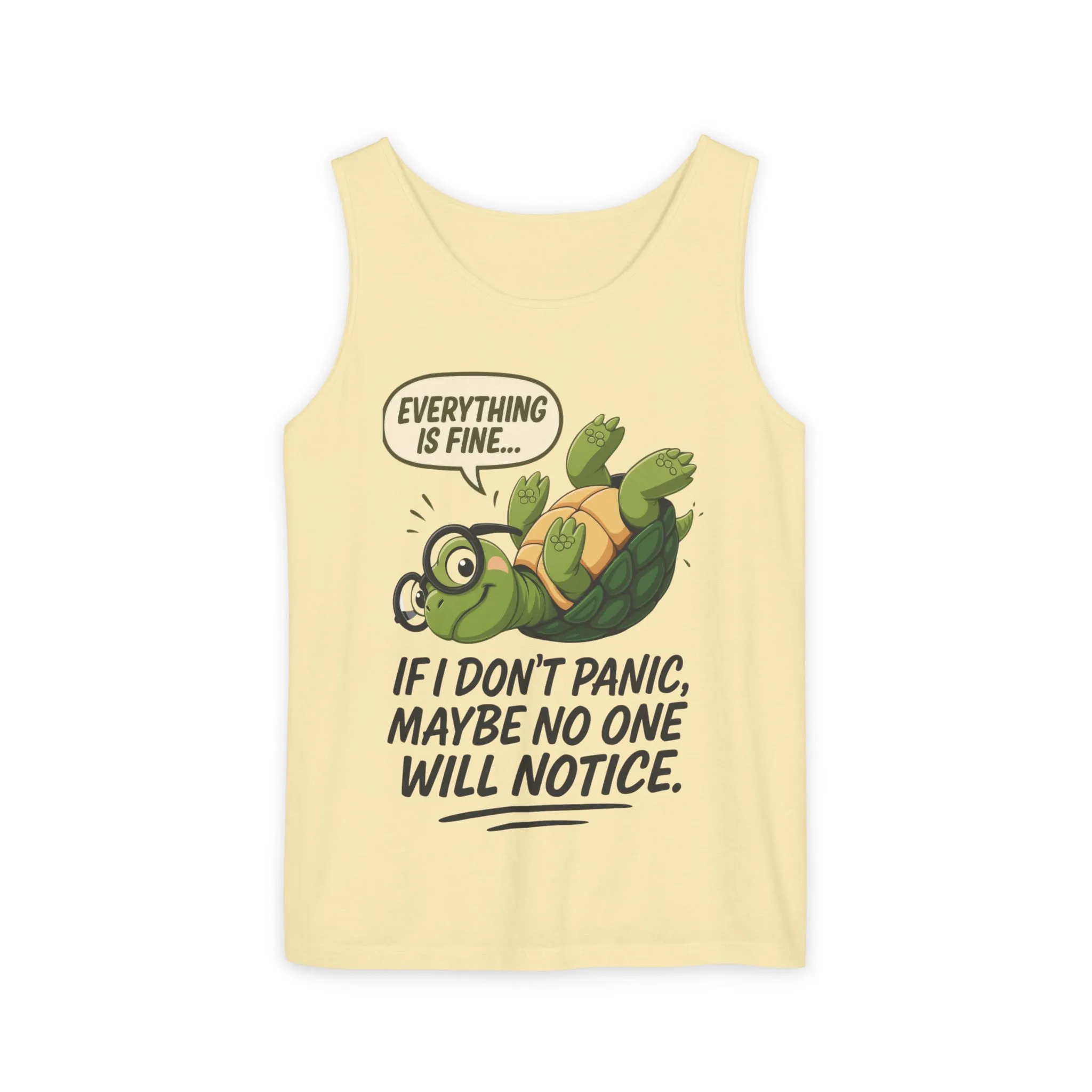 Funny Turtle Womens Tank Top, Everything is Fine, Womens Summer Apparel, Relaxed Fit, Pool Party, Beachwear, Humorous Gift - Image 23