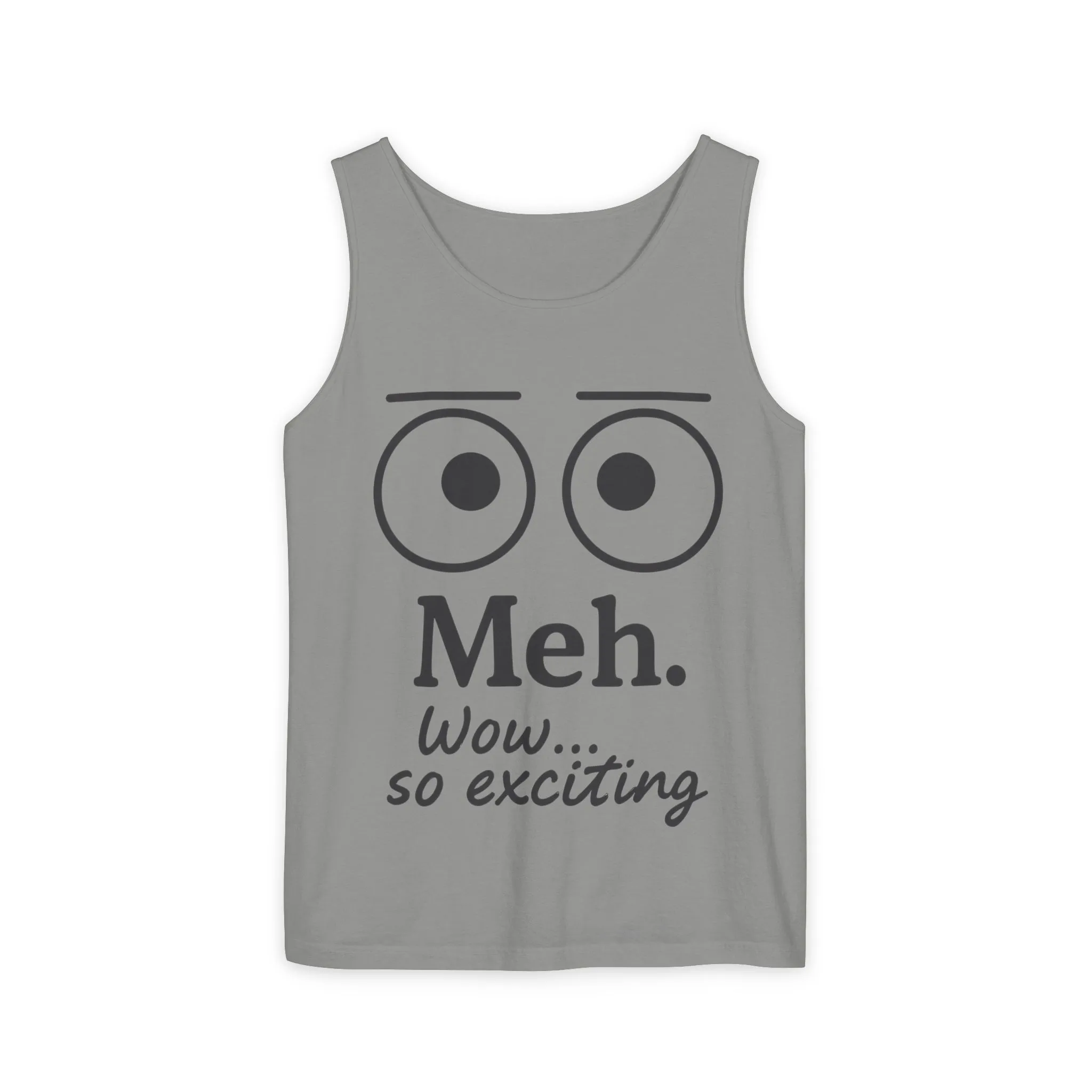 Womens Funny Graphic Tank Top with 'Meh. Wow... so exciting' Quote, Casual Wear, Summer Apparel, Gift for Friends, Humor Tank - Image 13