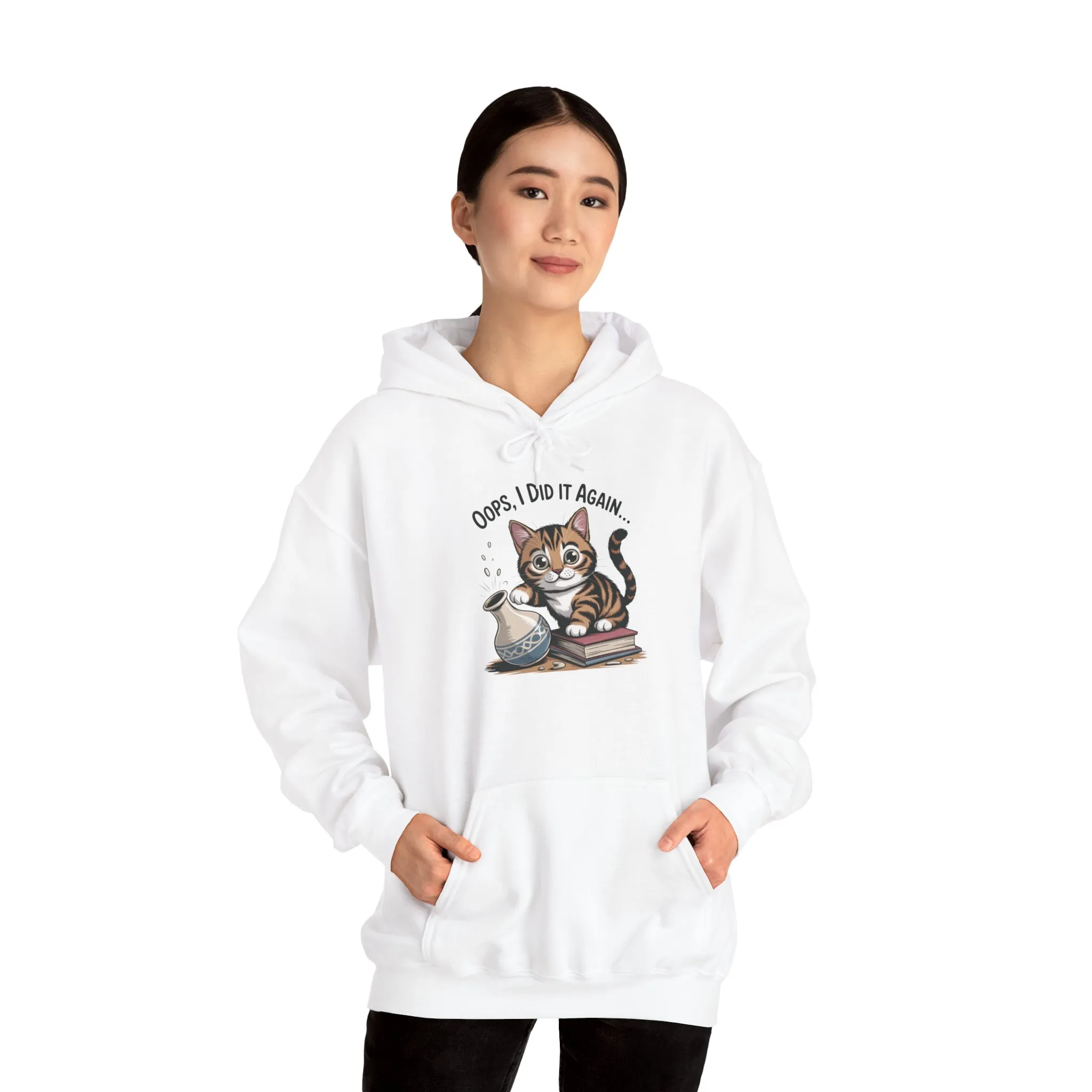 Cat Lover's Hoodie: Oops, I Did It Again, Funny Sweatshirt, Gifts for Animal Lovers, Cozy Hooded Sweatshirt, Pet Owner Apparel, Cute [...] - Image 35