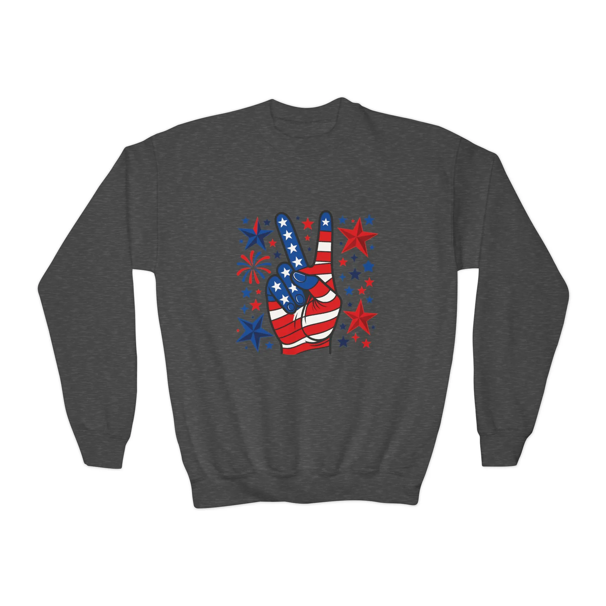 Patriotic Youth Crewneck Sweatshirt - Perfect for Independence Day, Camp, Summer Celebrations, School Spirit, and Everyday Comfort - Image 7