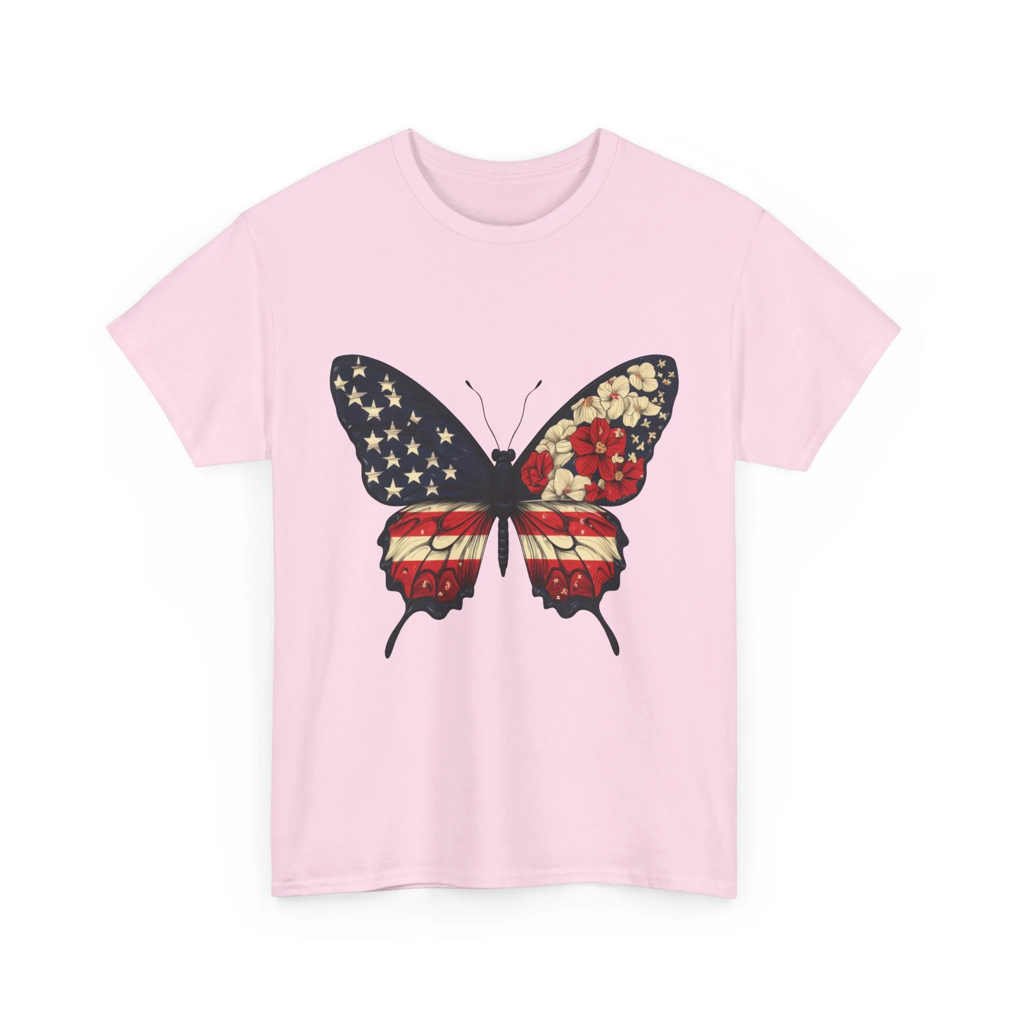Patriotic Butterfly Tee, Unisex T-Shirt, American Flag Shirt, Nature Lover Gift, July 4th Apparel, USA Pride Clothing, Womens Patriotic Tee - Image 17