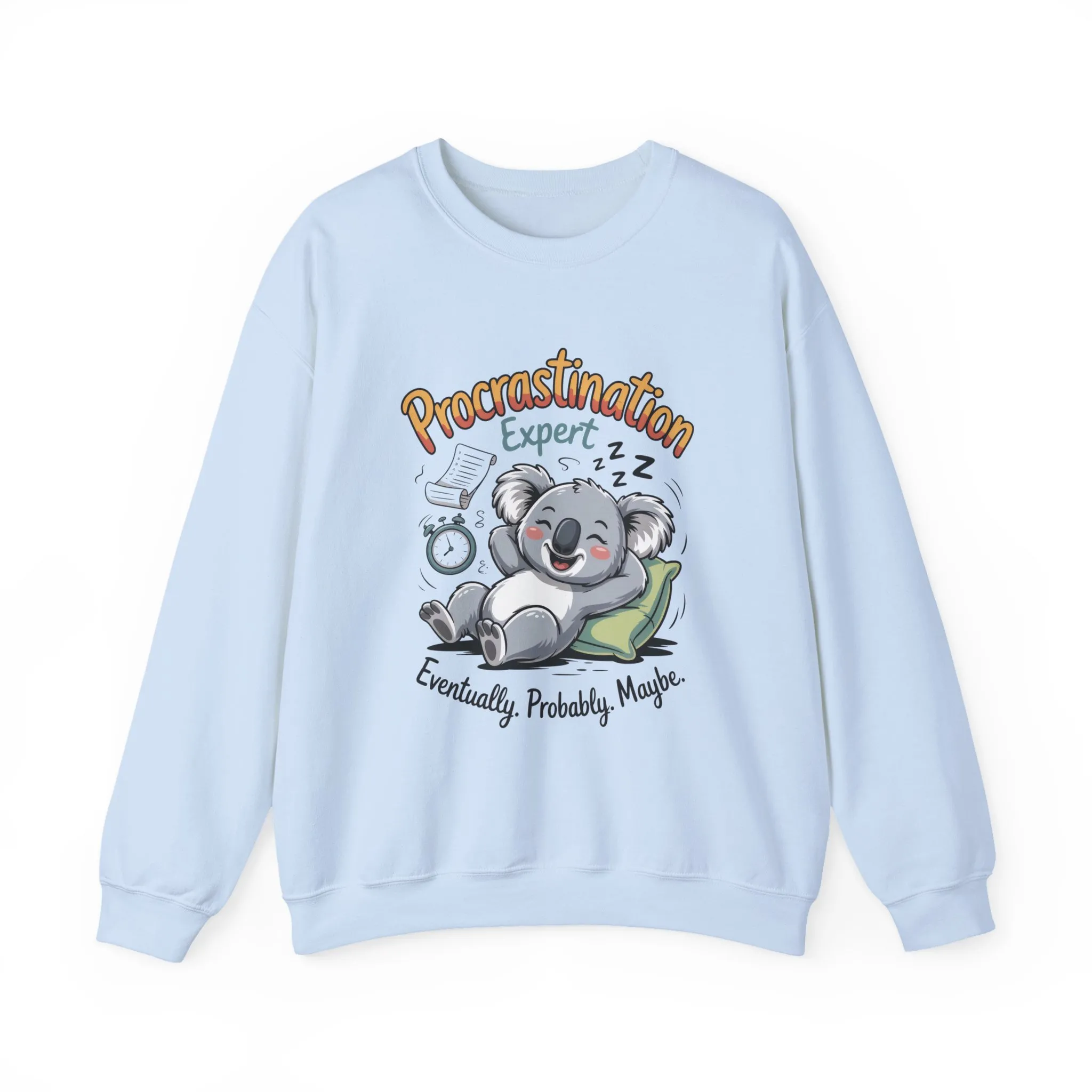 Procrastination Expert Sweatshirt, Funny Crewneck, Cozy Gift for Students, Lazy Day Apparel, Womens Sweatshirt for Relaxation - Image 2