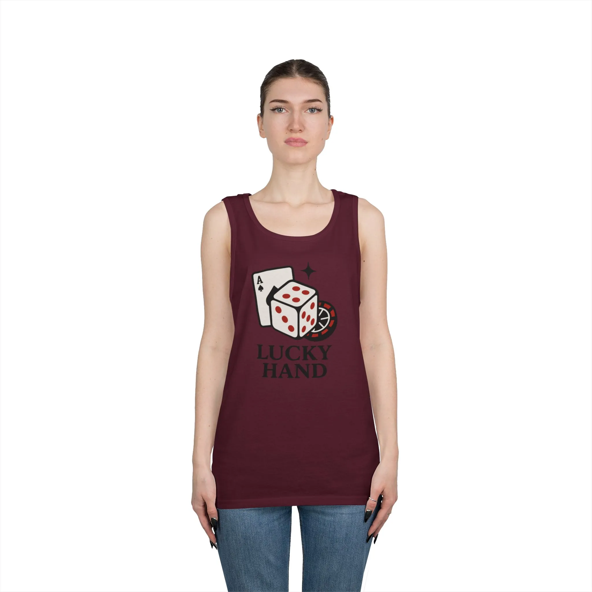 Lucky Hand Unisex Tnak Top, Gambling Tee, Casino Wear, Good Luck Gift, Poker T-Shirt, Casual Vintage Style, Gym Clothing - Image 11
