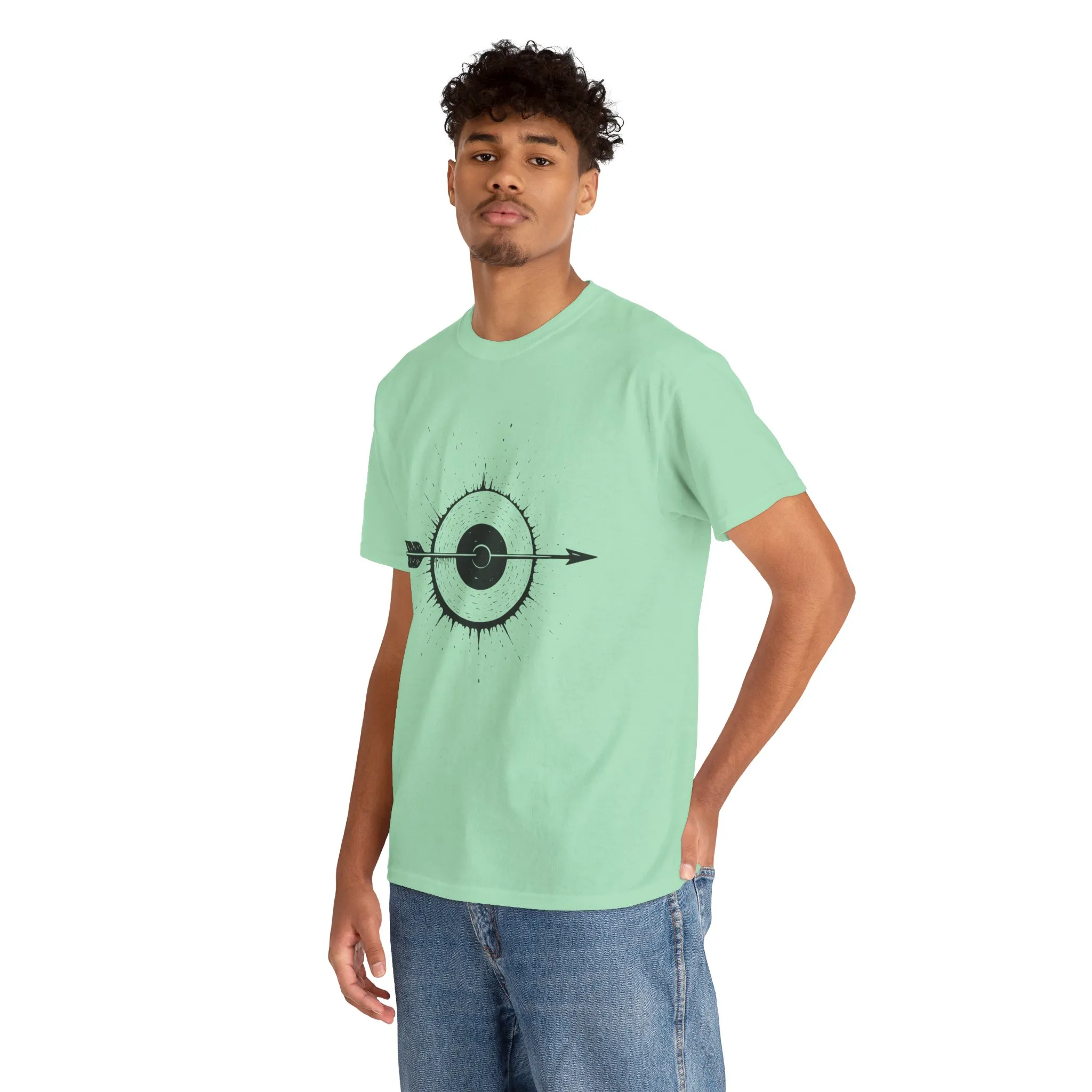 Artistic Arrow Graphic Unisex Cotton Tee, Motivational Shirt, Casual Wear, Gift for Him/Her, Trendy Fashion - Image 21