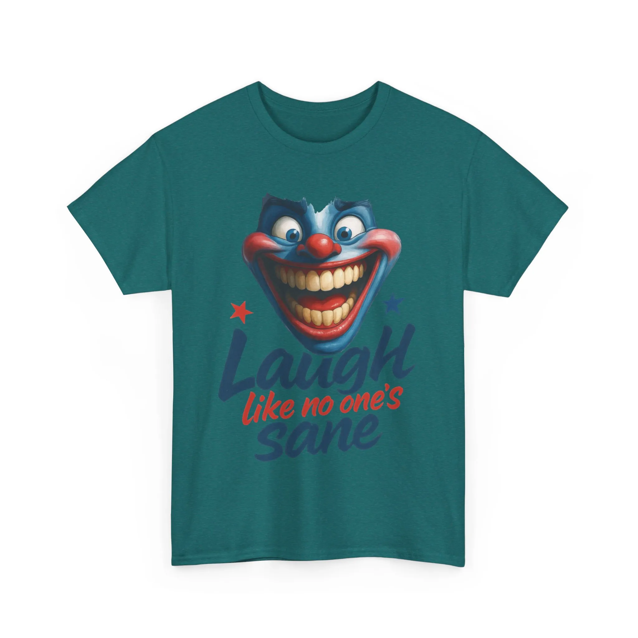 Funny Clown Face Unisex Heavy Cotton Tee, Creepy Clown Face T-Shirt, Humor T-Shirt,Clown Theme Shirt, Funny Horror Graphic Tee - Image 21