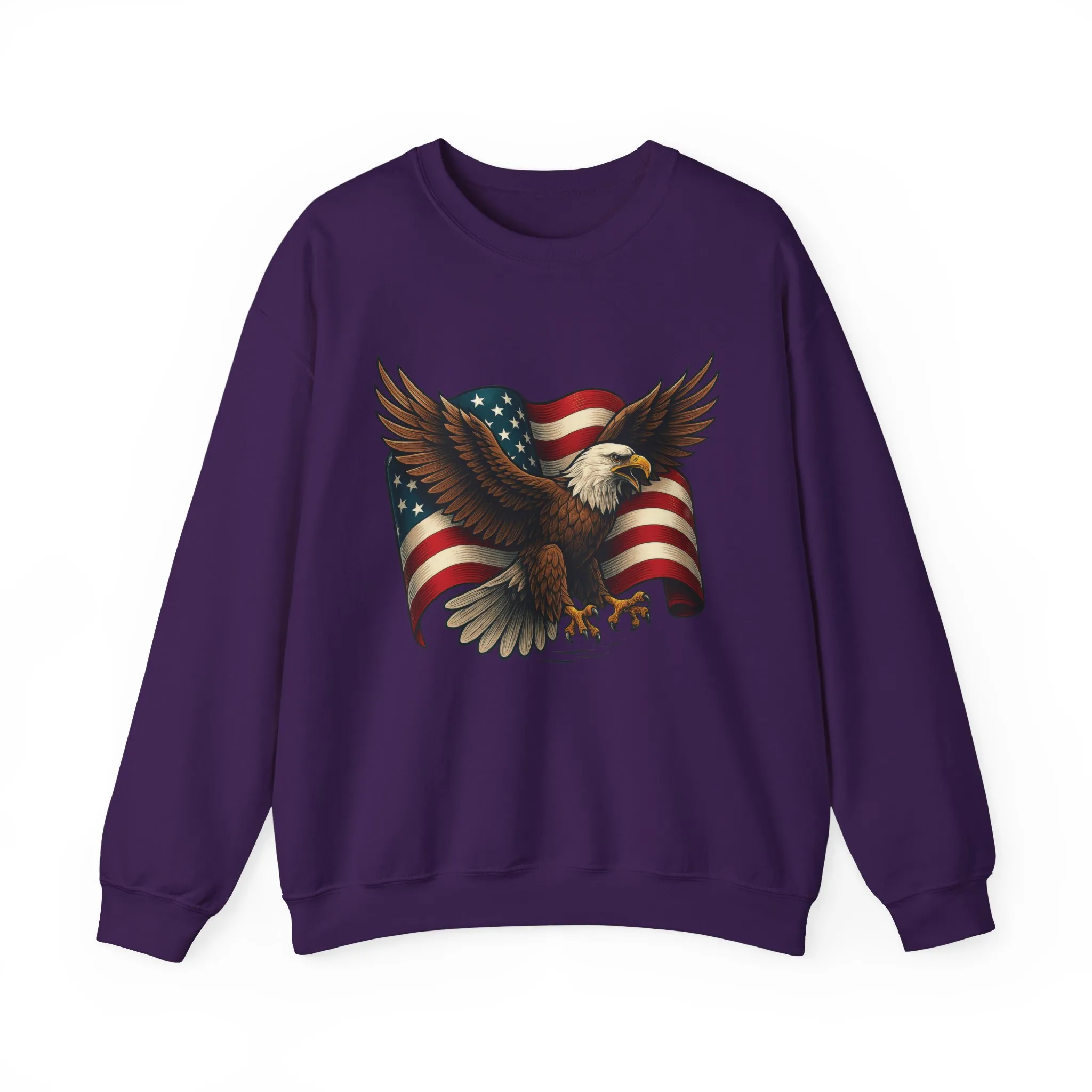 Patriotic Eagle Sweatshirt - Unisex Crewneck, USA Flag Apparel, Memorial Day, Veteran's Day, Independence Day, Gift for Patriots - Image 44