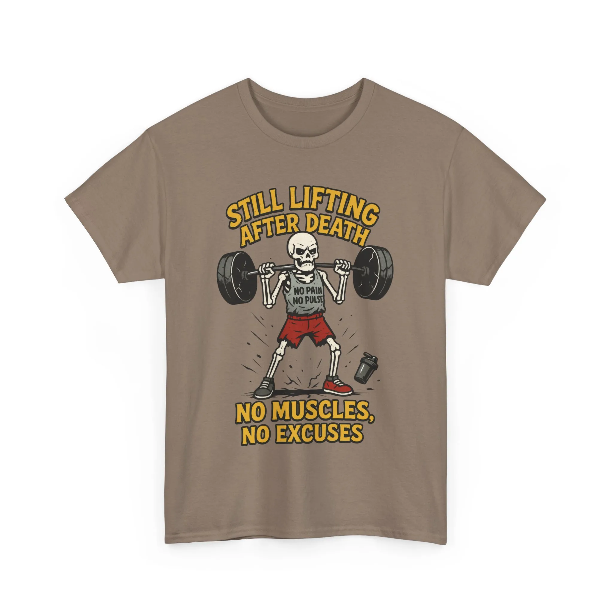 Funny Skeleton Gym T-Shirt, Still Lifting After Death, Funny Workout Shirt for Men, Fitness Gift, Halloween Apparel, Unisex Cotton Tee - Image 10