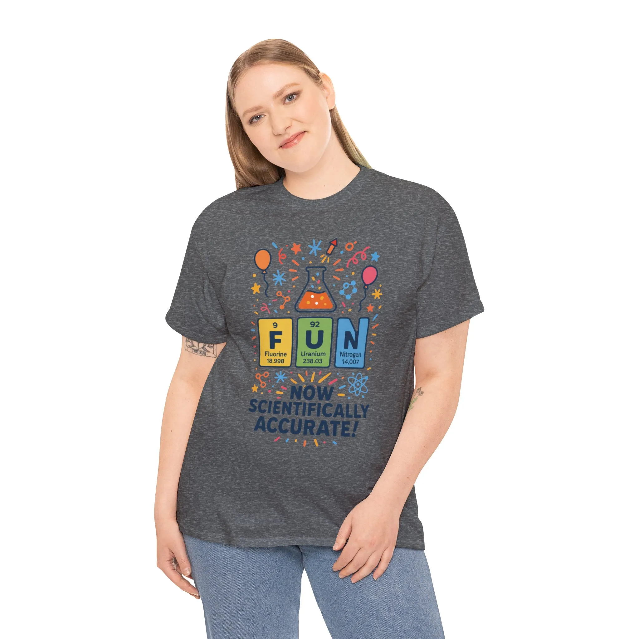 Fun Science Unisex Heavy Cotton Tee, Perfect for STEM Lovers, Gift for Science Teachers, FUN Periodic Table Tee,Nerdy Unisex Shirt - Image 9