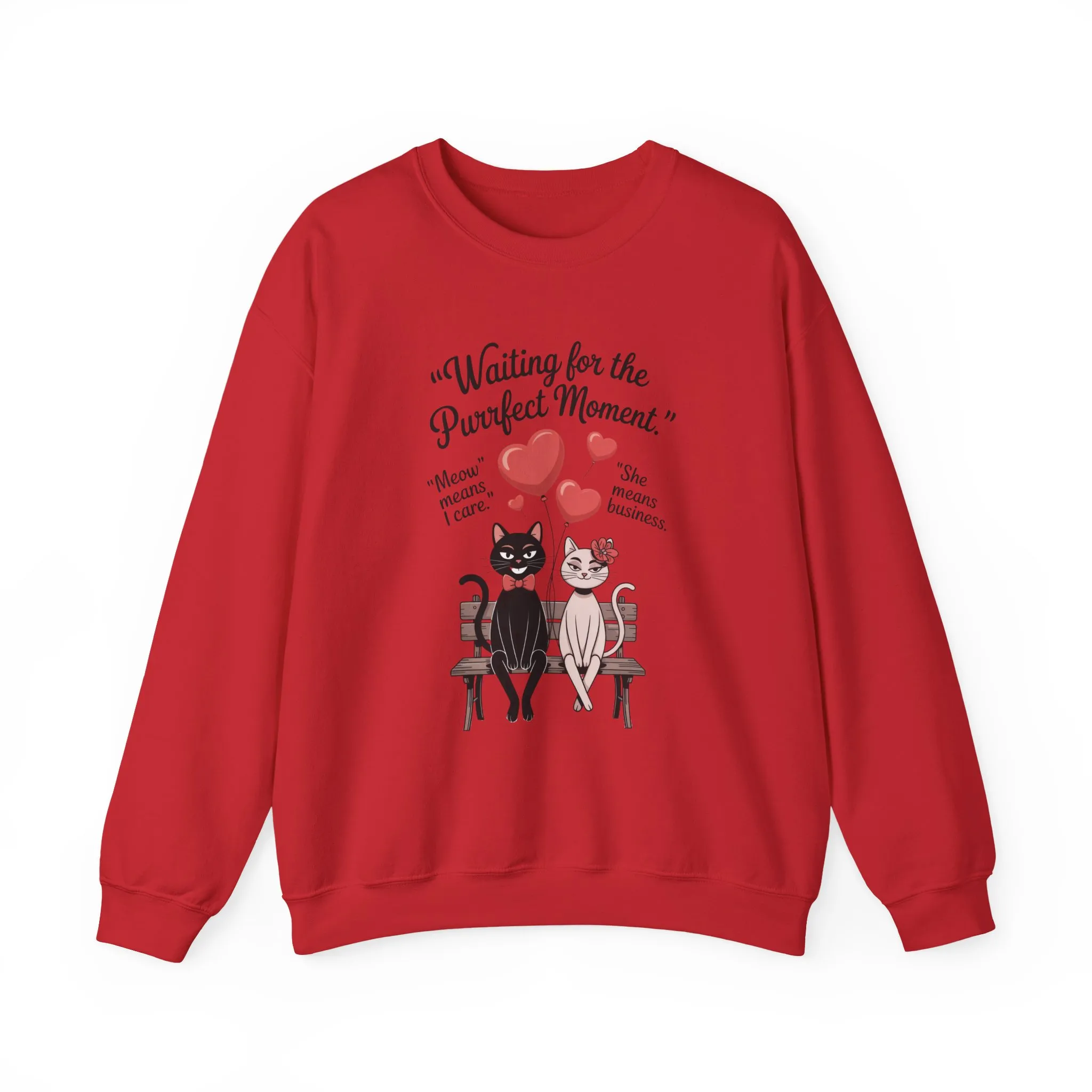 Cute Cat Lovers Womens Sweatshirt, Cozy Gift for Pet Owners, Perfect for Valentine's Day, Animal Lover Apparel, Relaxed Love Sweatshirt - Image 31