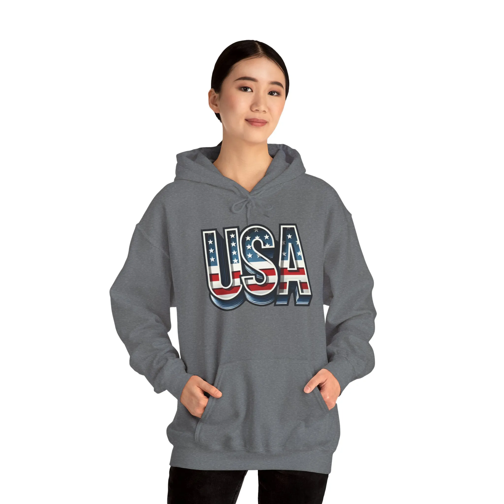 USA Flag Unisex Hoodie, Patriotic Sweatshirt, Independence Day Gift, American Pride Apparel, Casual Layering - Image 14