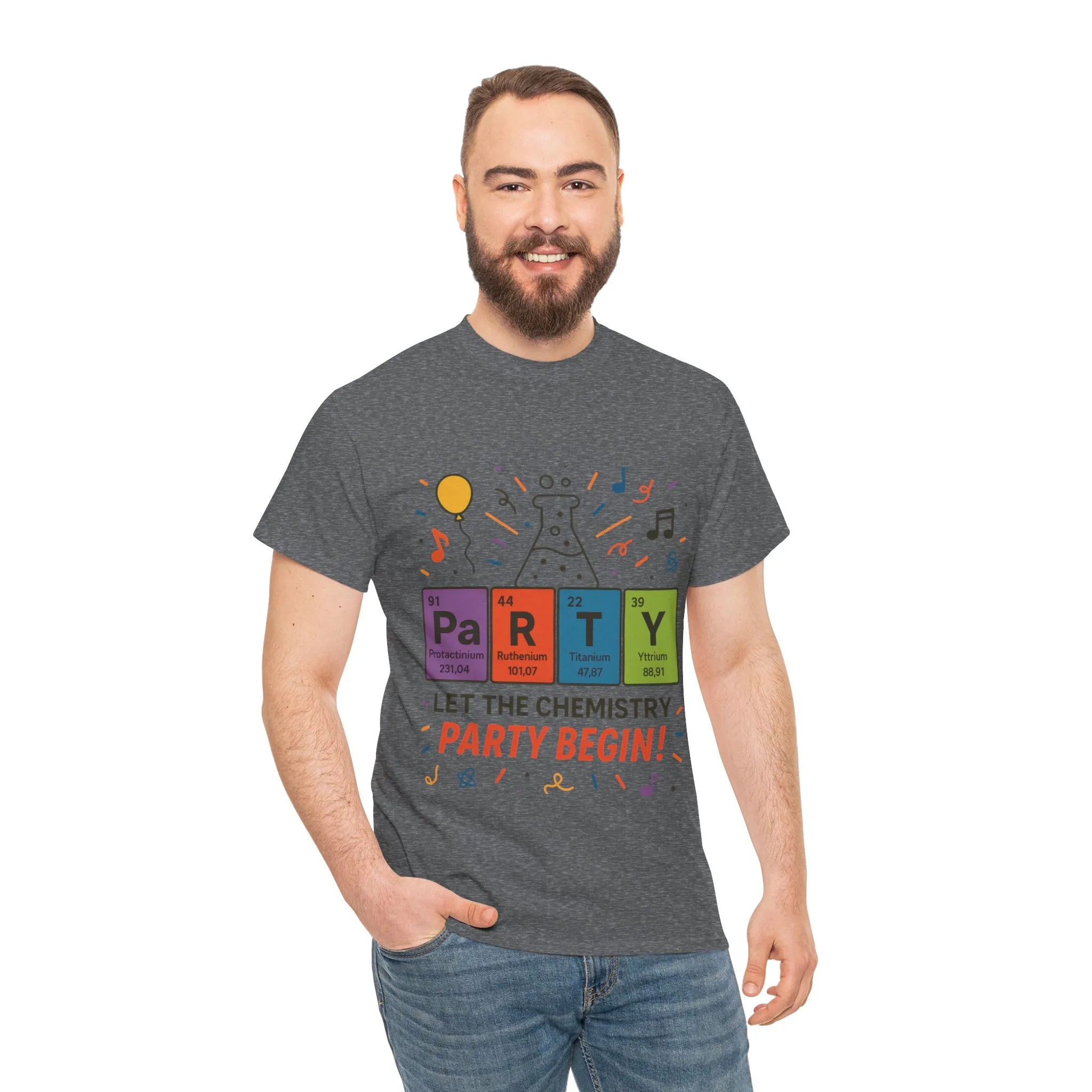 Funny Chemistry Party T-Shirt, Periodic Table PaRTY Tee, Unisex Science Humor Shirt, Gift for Chemistry Teacher,Science Tee, Nerdy Pun Shirt - Image 9