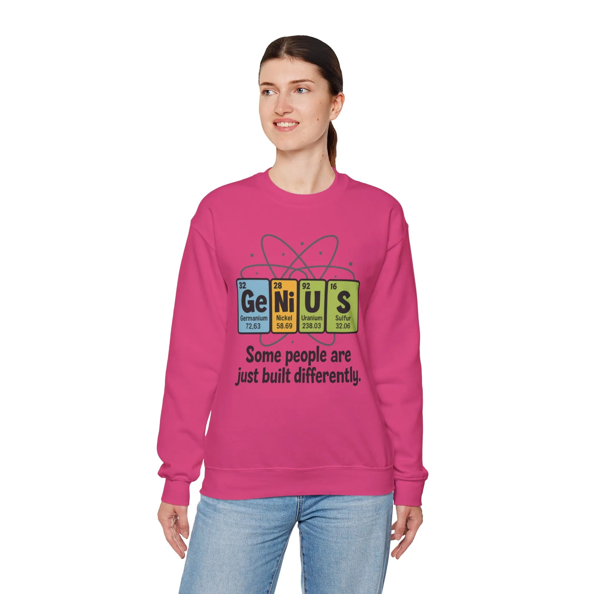 Funny Womens Science Sweatshirt, Genius Periodic Table Pullover, Nerdy Chemistry Gift for Her, Funny Gift for Nerds, Science Geek Apparel - Image 27