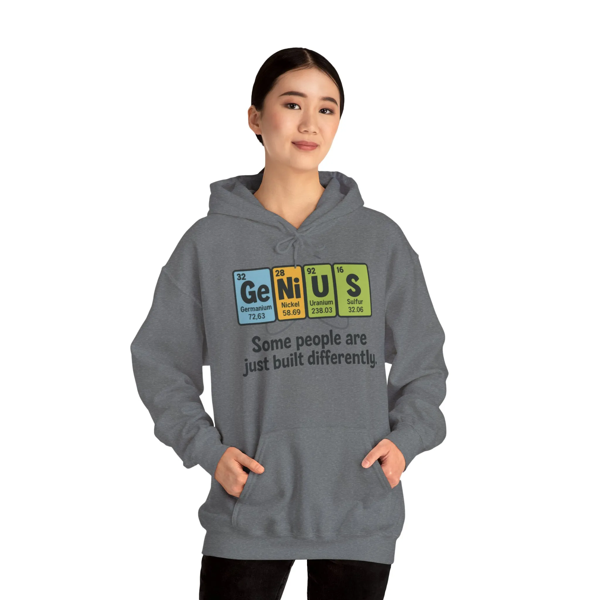 Funny Womens Genius Hoodie, Periodic Table Science Pullover, Nerdy Chemistry Sweatshirt for Her, Science Lover Apparel, Funny Chemistry Gift - Image 29