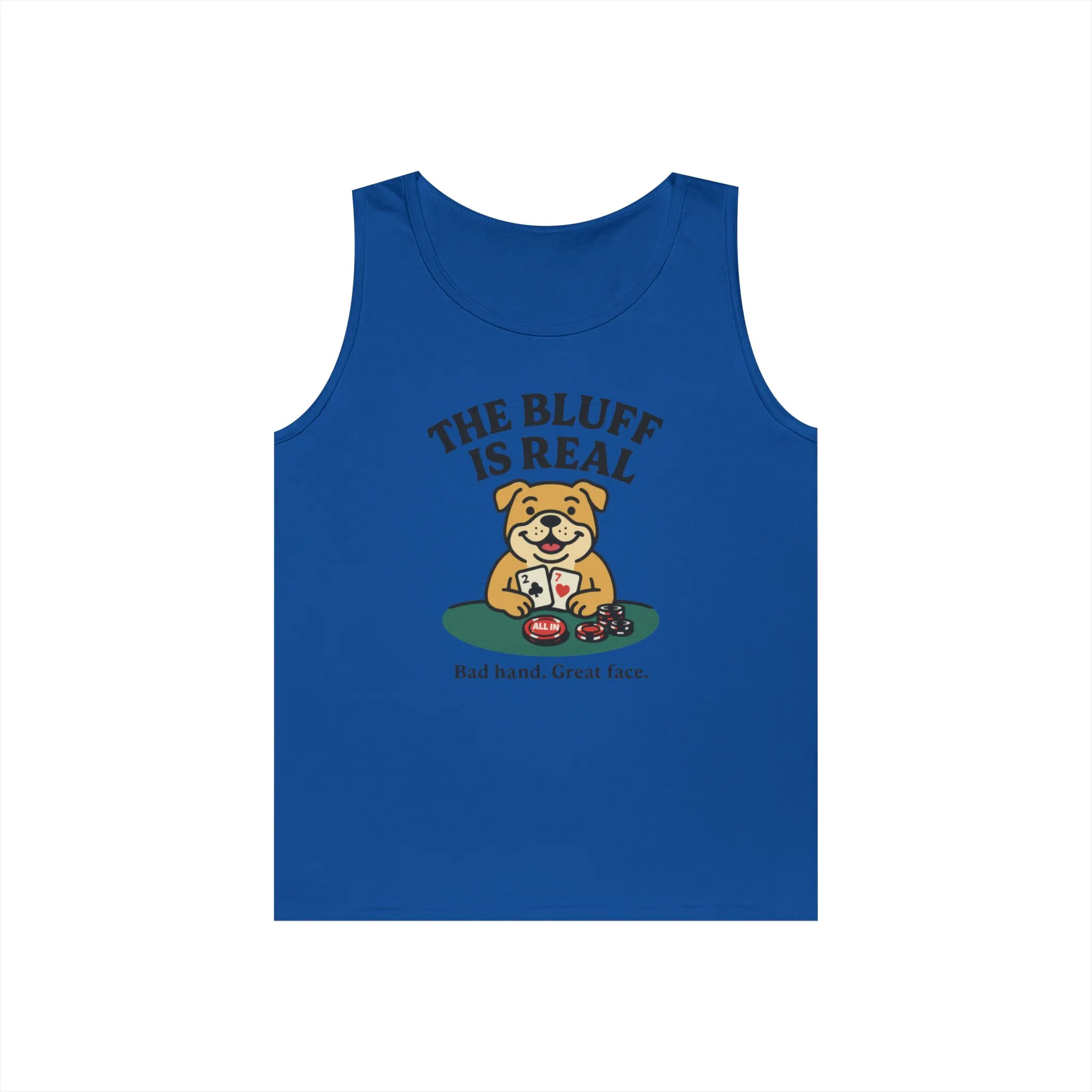 Funny Dog Poker Tank Top, The Bluff is Real Tee, Animal Lover Gift, Unisex Casino Humor Gift, Poker Night Apparel, Cute Pet Humor T-Shirt - Image 13