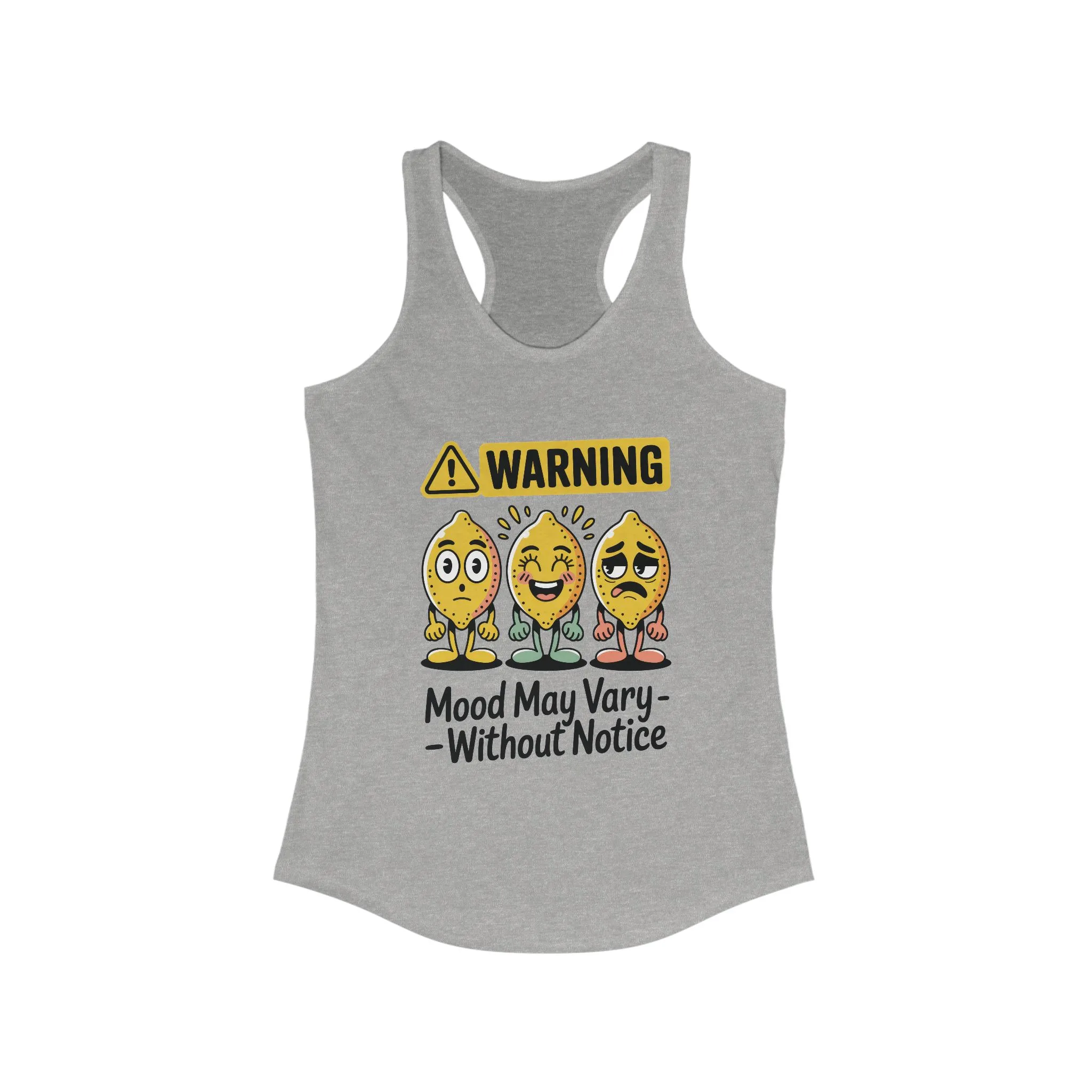 Warning Mood Vary Tank Top, Women's Sleeveless Shirt, Summer Casual Tee, Cute Graphic Racerback, Gift for Her - Image 5