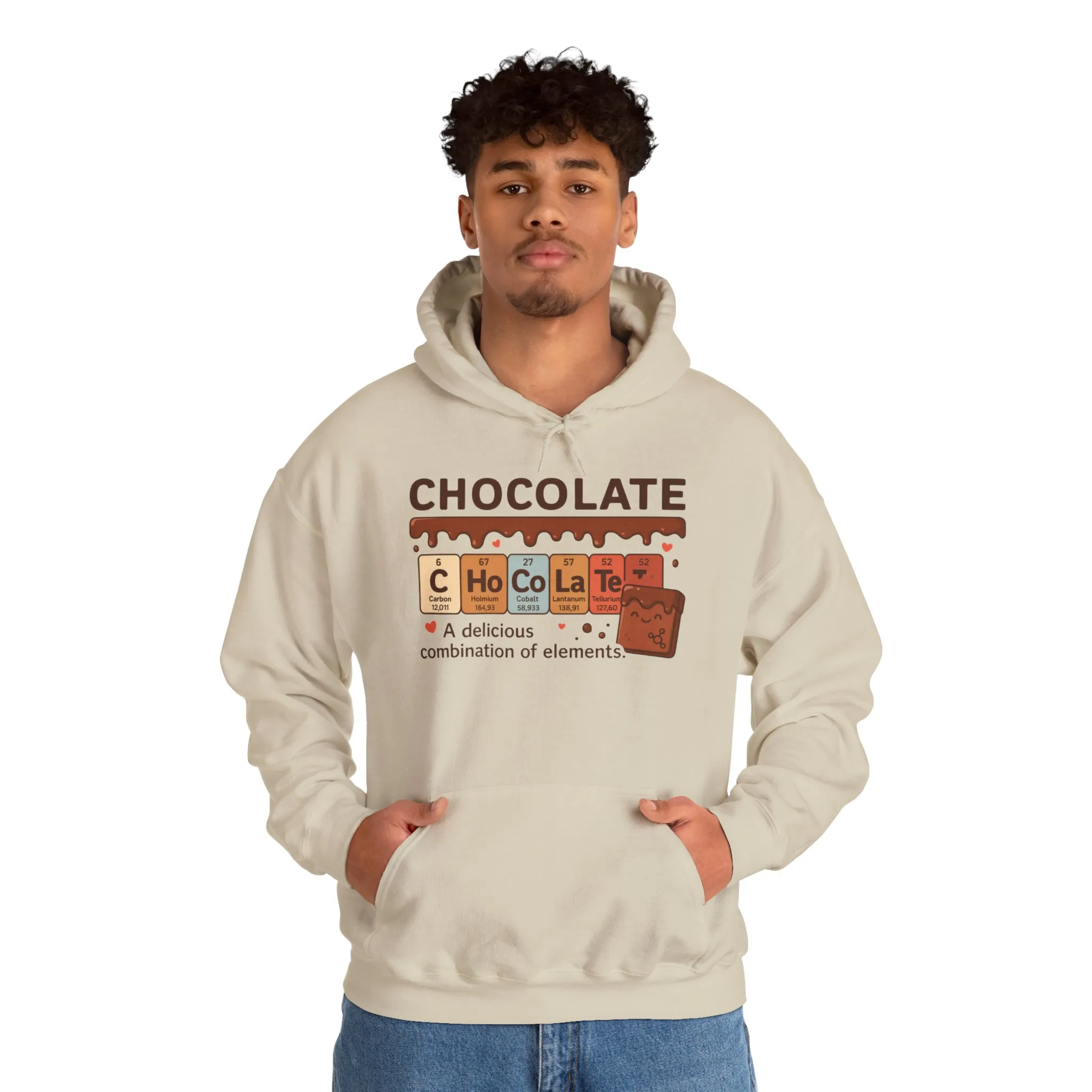 Chocolate Lovers Comfort Hoodie, Perfect Gift for Chemistry Lovers, Casual Wear, Sweet Treats Enthusiasts, Birthdays, Chemistry Students - Image 2