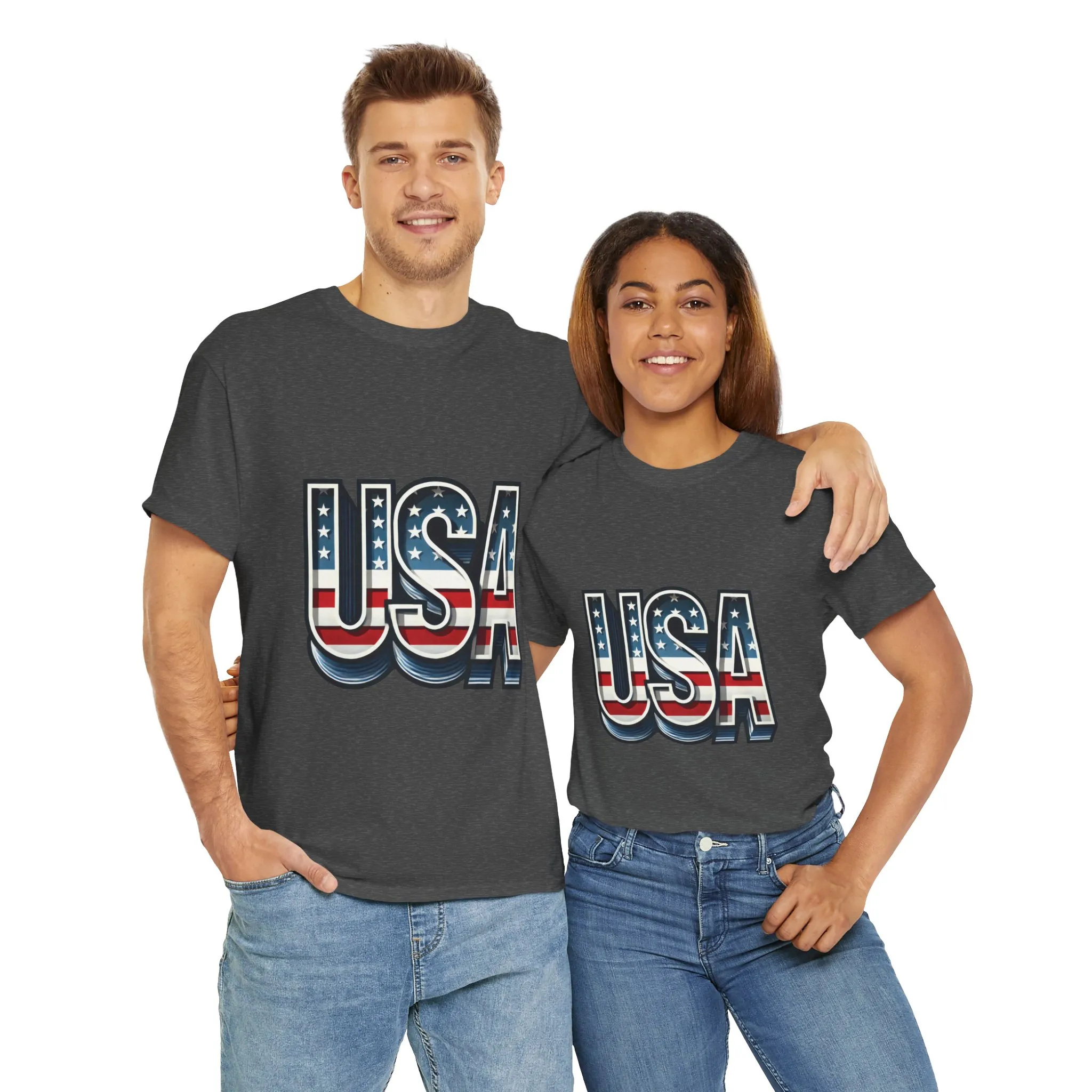 USA Patriotic Unisex Heavy Cotton Tee, American Pride Shirt, July 4th T-Shirt, Independence Day Apparel, Casual Summer Top - Image 13
