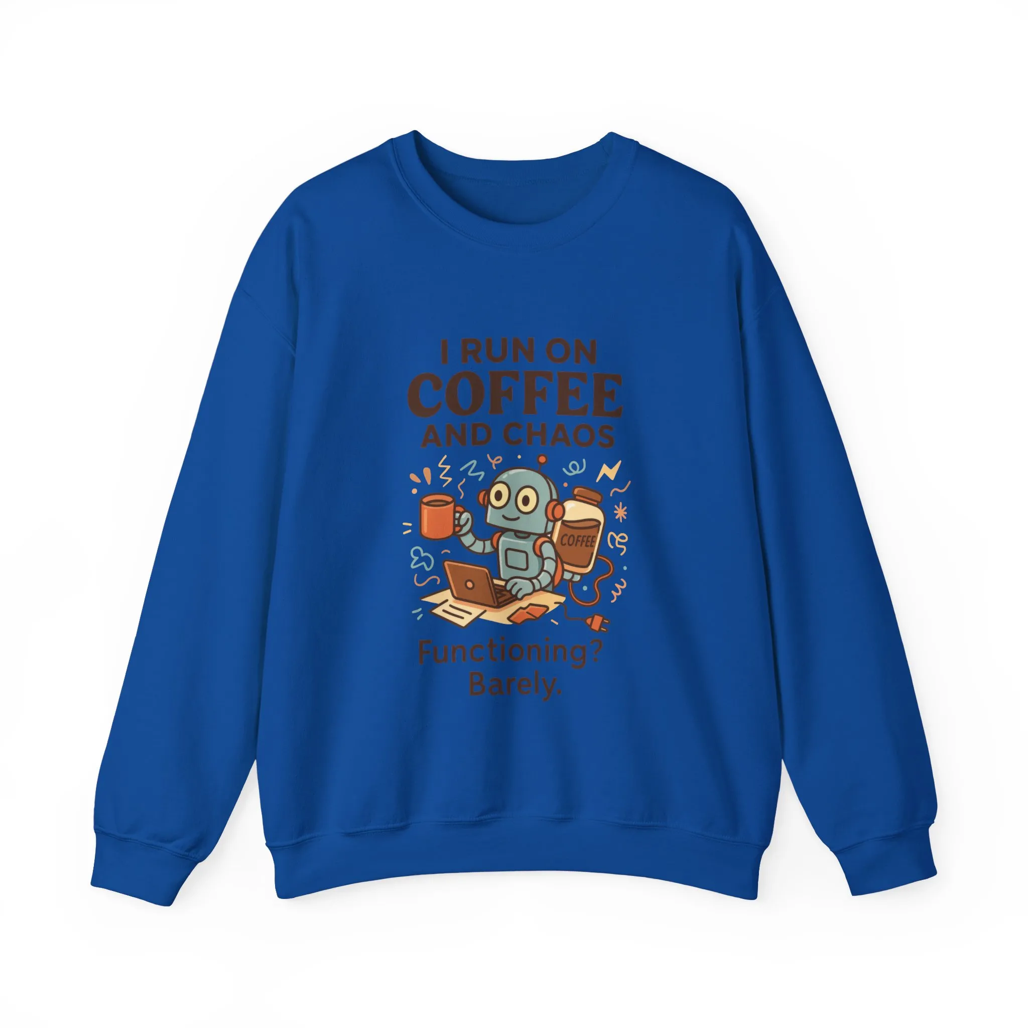 Coffee and Chaos Crewneck Sweatshirt, Funny Sweatshirt for Coffee Lovers, Unisex Gift, Cozy Everyday Wear, Ideal for Holidays - Image 21