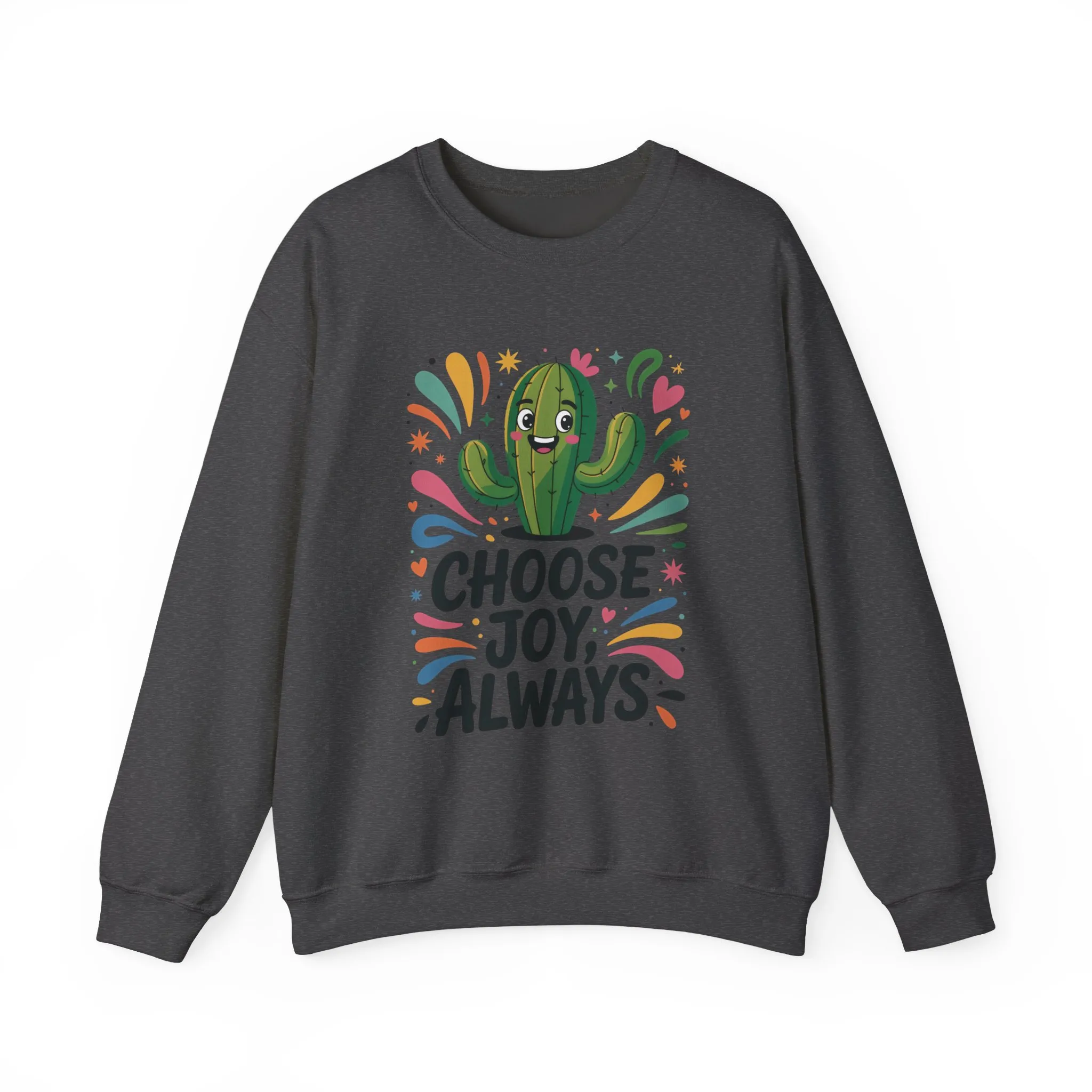 Joyful Cactus Sweatshirt: Choose Joy Always, Cozy Gift for Friends, Womens Casual Wear, Perfect for Celebrations and Everyday Comfort - Image 28