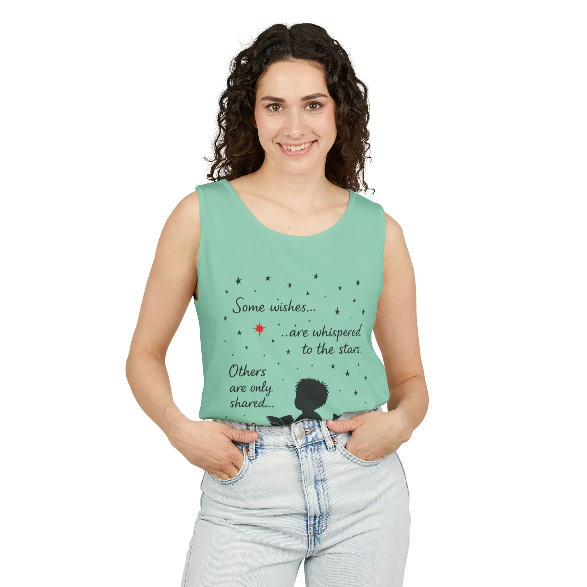 Whimsical Cat Lover's Tank Top, Inspirational Quote Top, Womens Garment-Dyed Summer Shirt, Gifts for Cat Moms, Casual Wear, Pet [...] - Image 11