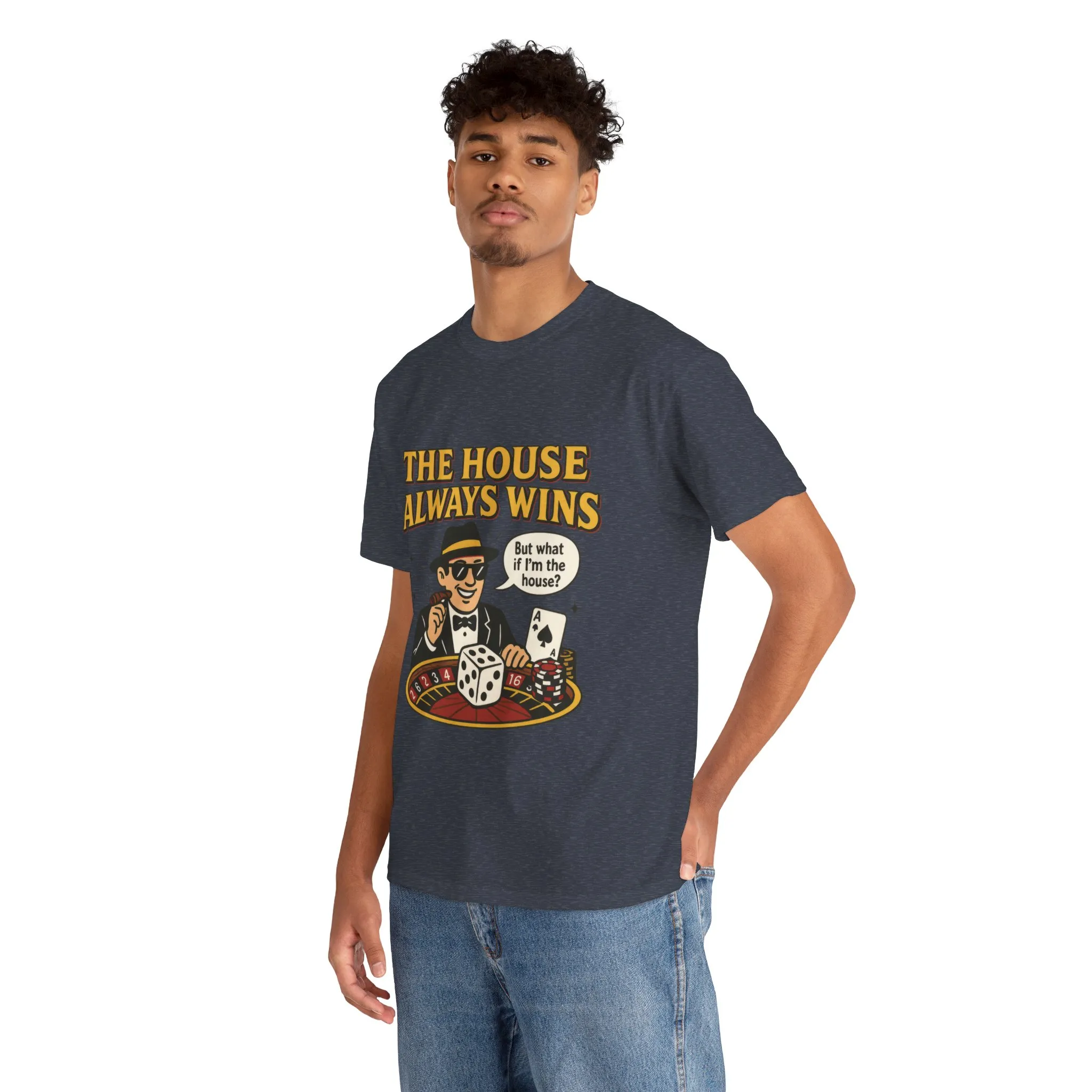 Vintage Casino Humor Unisex Tee, Funny Gambling Shirt, Gift for Gamblers, House Always Wins T-Shirt, Vegas Style Gift, Casino Quote Tee - Image 24