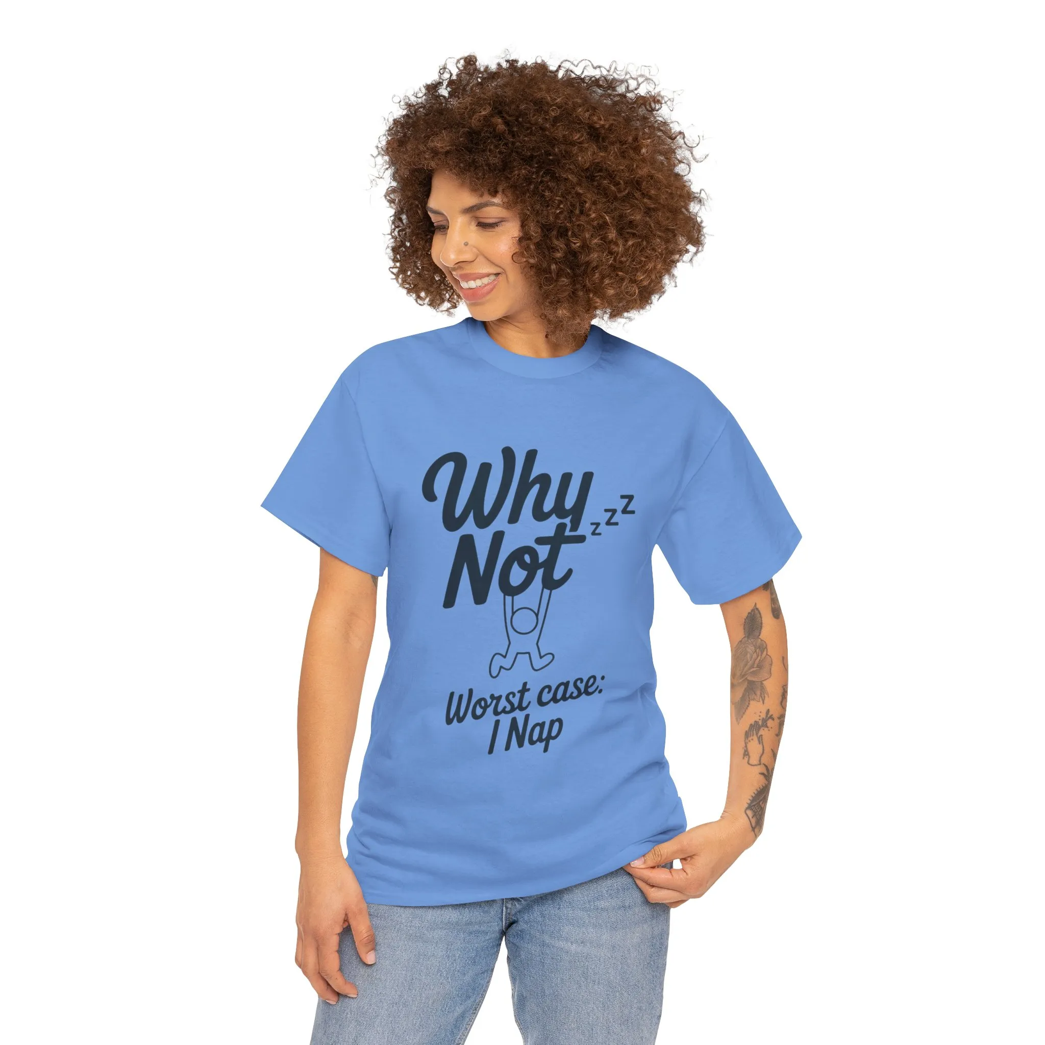 Why Not Quote T-Shirt, Bold Motivational Unisex Heavy Cotton Tee, Casual Statement Shirt, Minimalist Typography Gift Idea,Motivational Quote - Image 18