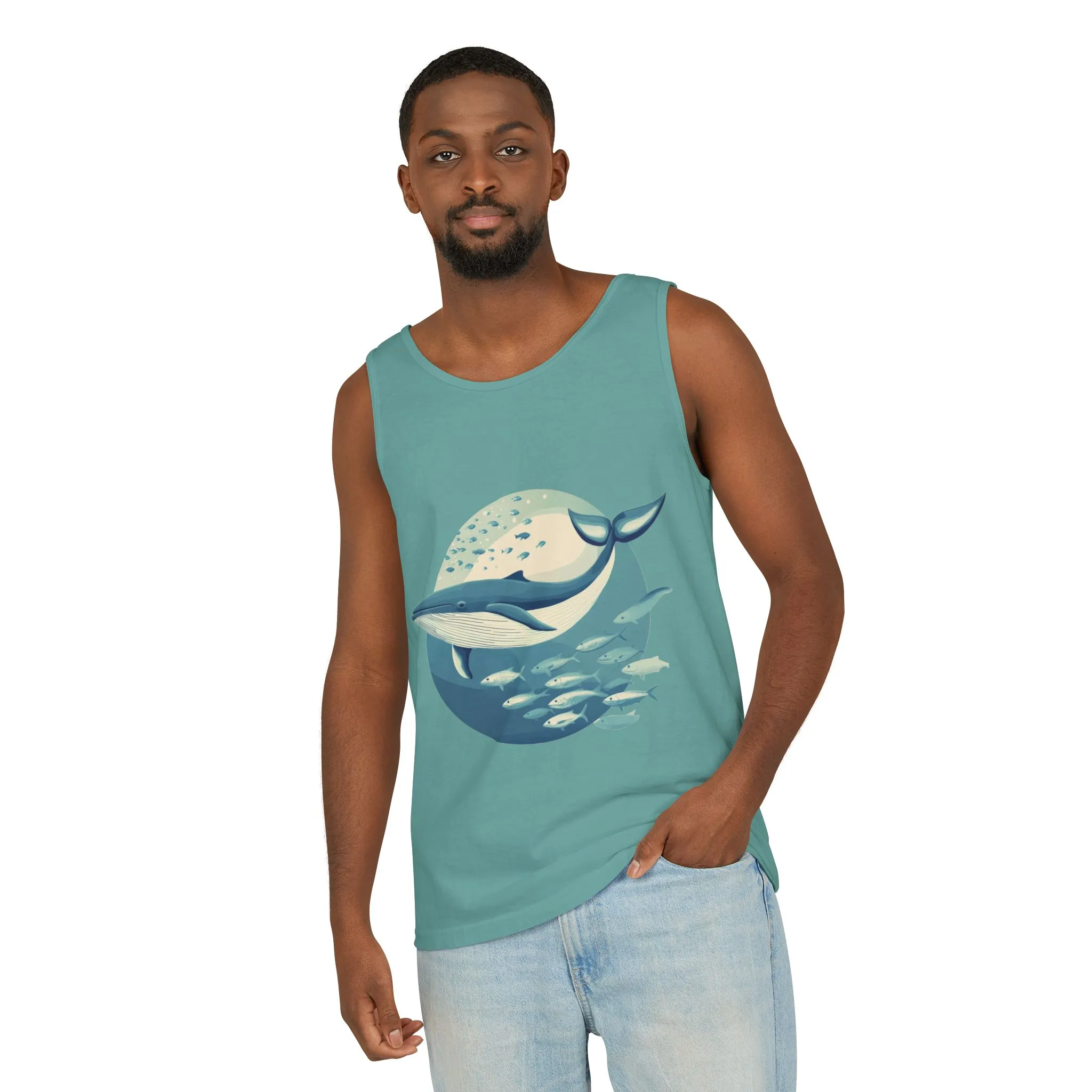 Ocean-Inspired Unisex Tank Top, Whale Design Shirt, Summer Casual Wear, Beach Vibes Gift, Eco-Friendly Fashion - Image 15
