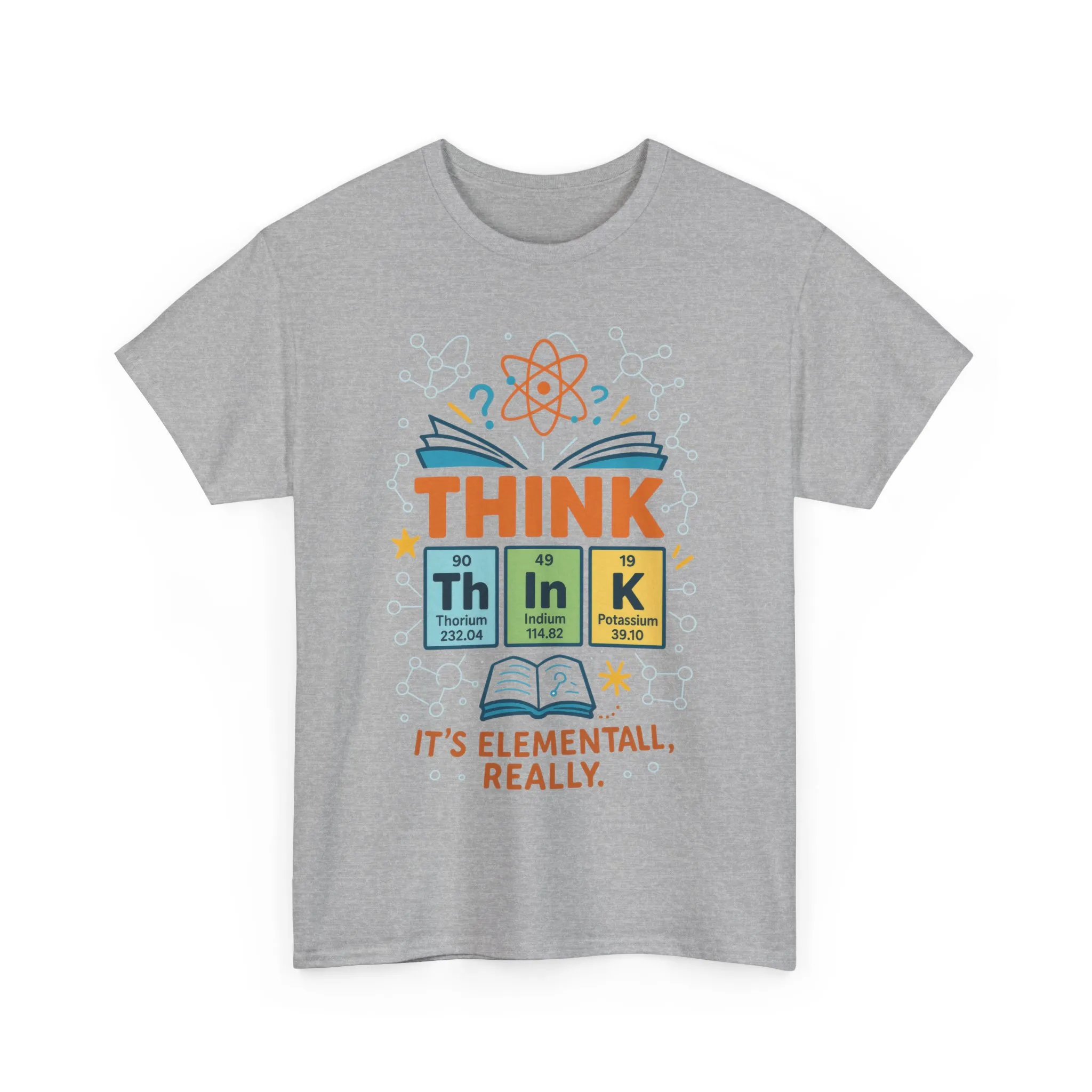 Smart Womens Science T-Shirt, THINK Periodic Table Tee, Funny Elemental Nerd Gift for Her, Graphic Tee for Science Lovers - Image 27