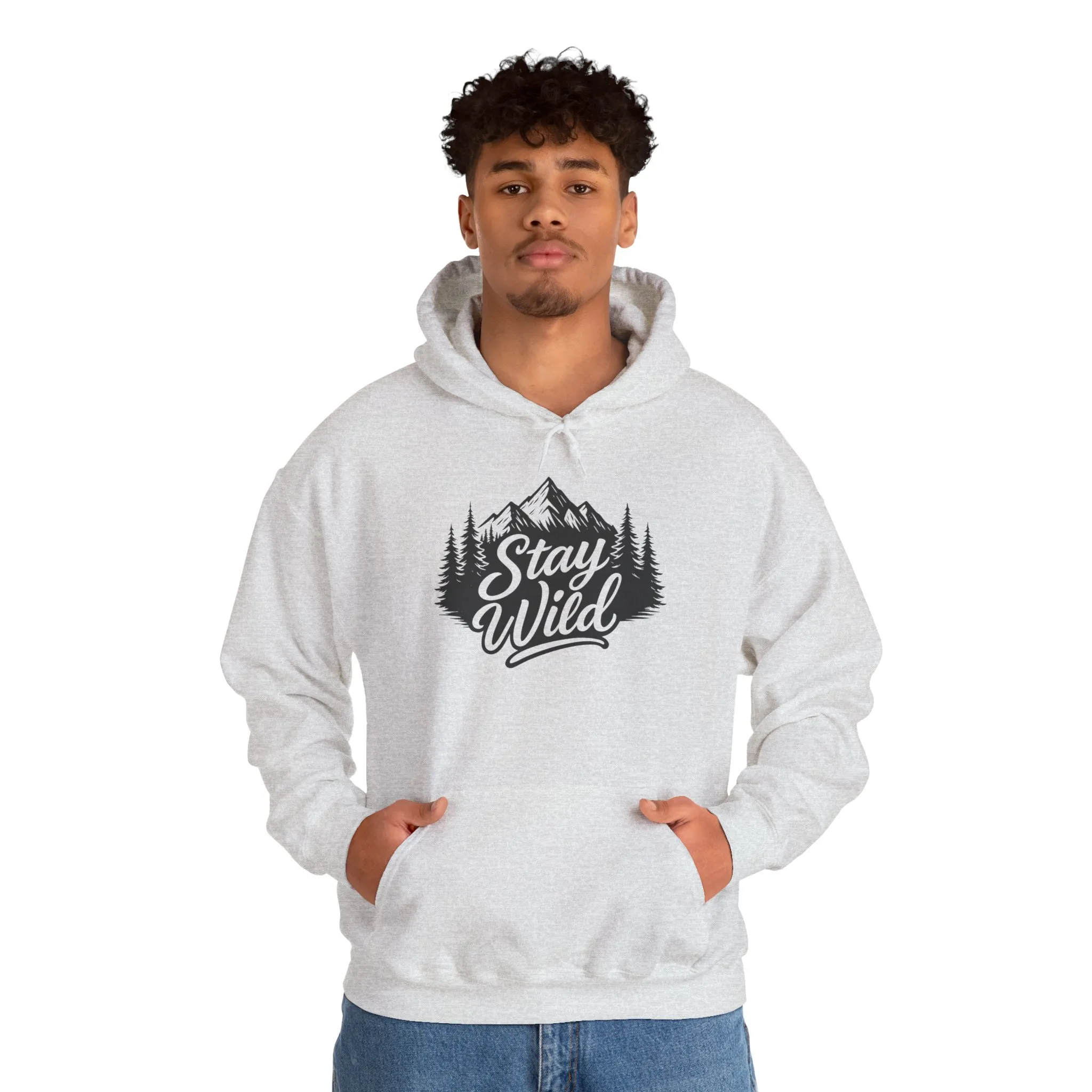 Stay Wild Hoodie, Nature Lover Unisex Pullover, Mountain Adventure Hiking Sweatshirt, Outdoorsy Gift for Him Her - Image 10